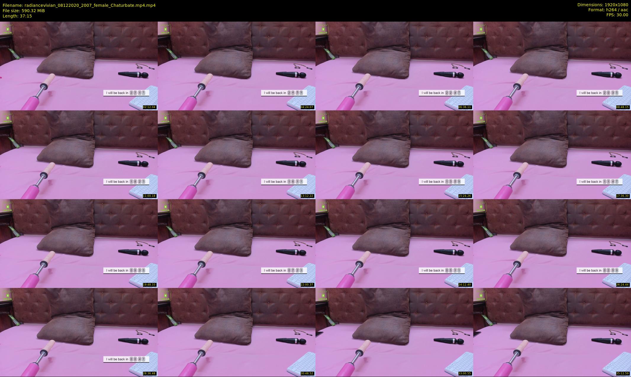radiancevivian — 38 minute Chaturbate female cam show recording, 1080p, Dec 8, 2020