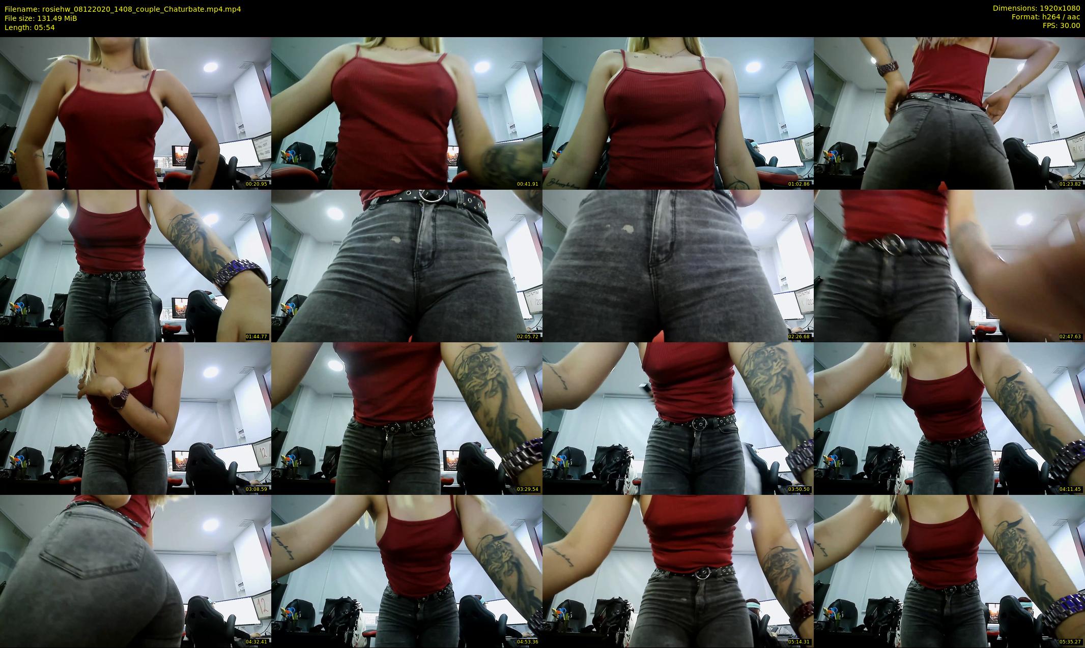 rosiehw — 6 minute Chaturbate couple cam show recording, 1080p, Dec 8, 2020