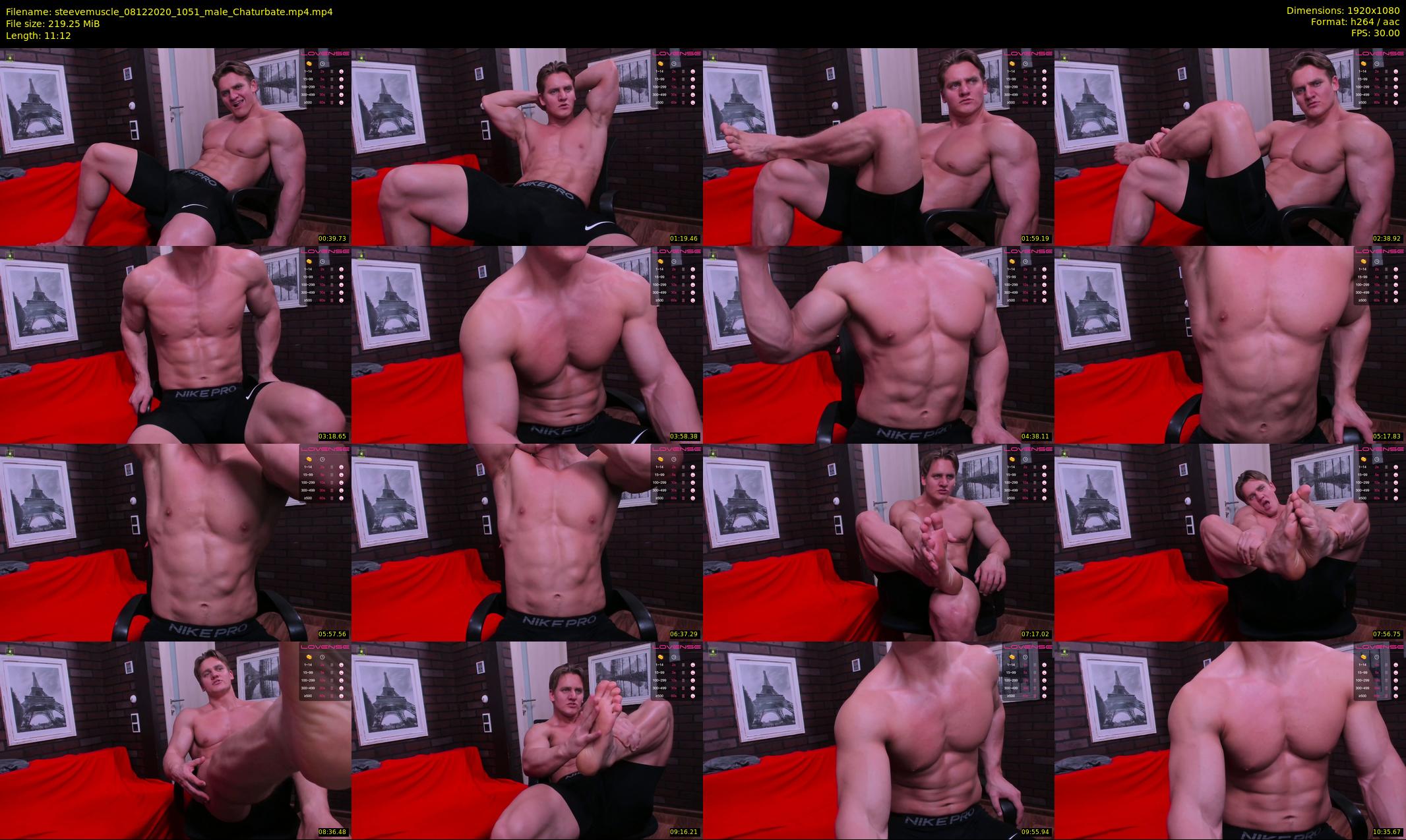 steevemuscle — 12 minute Chaturbate male cam show recording, 1080p, Dec 8, 2020