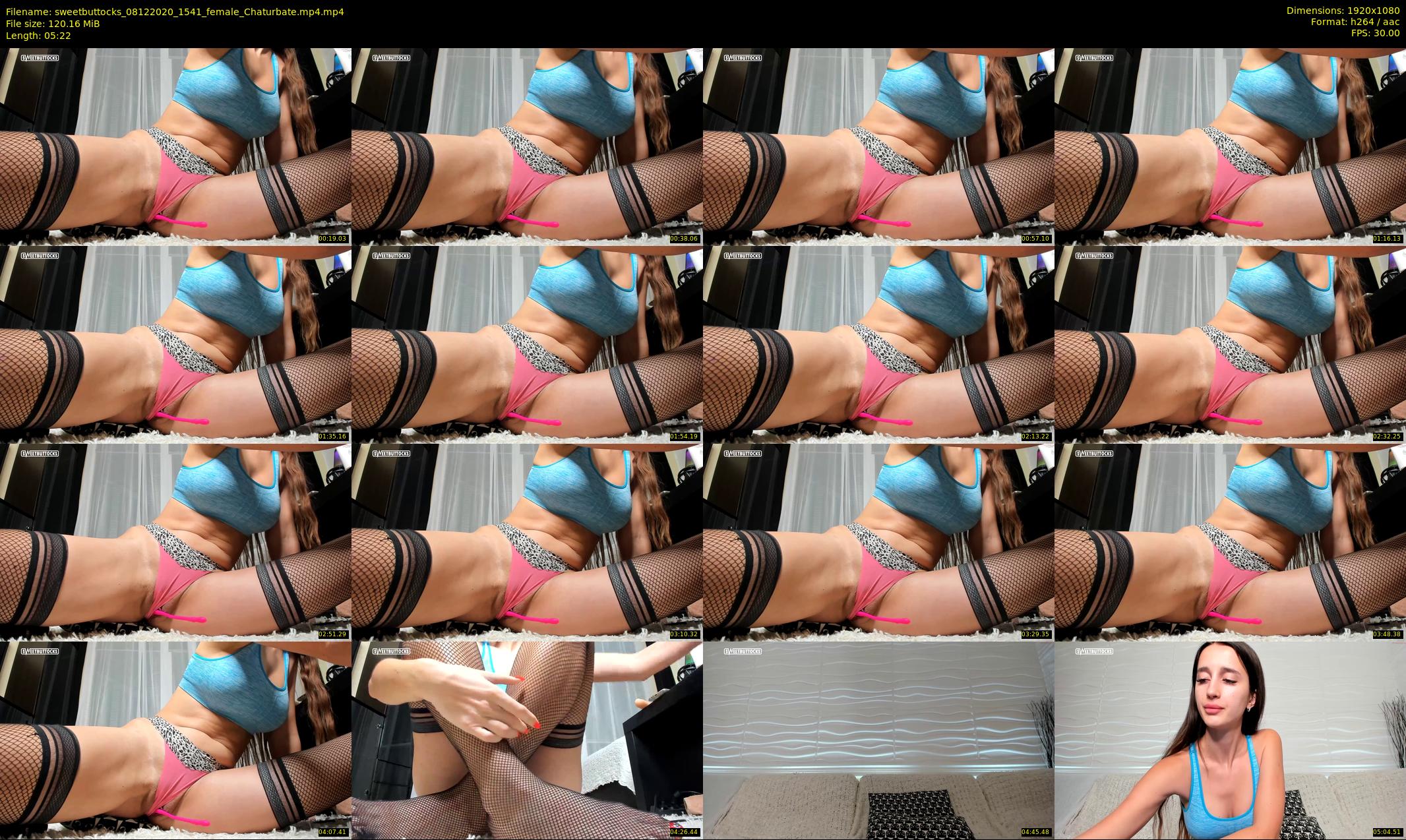 sweetbuttocks — 6 minute Chaturbate female cam show recording, 1080p, Dec 8, 2020