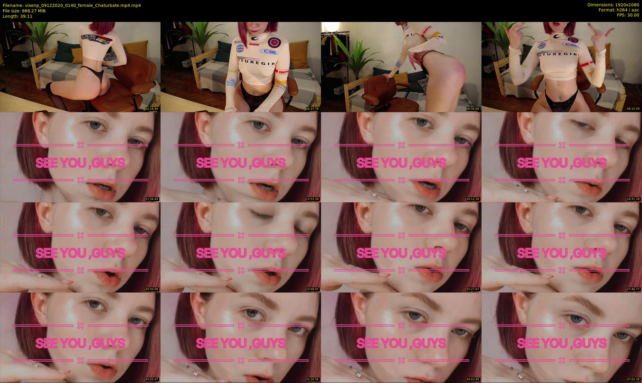 vixenp — 40 minute Chaturbate female cam show recording, 1080p, Dec 9, 2020