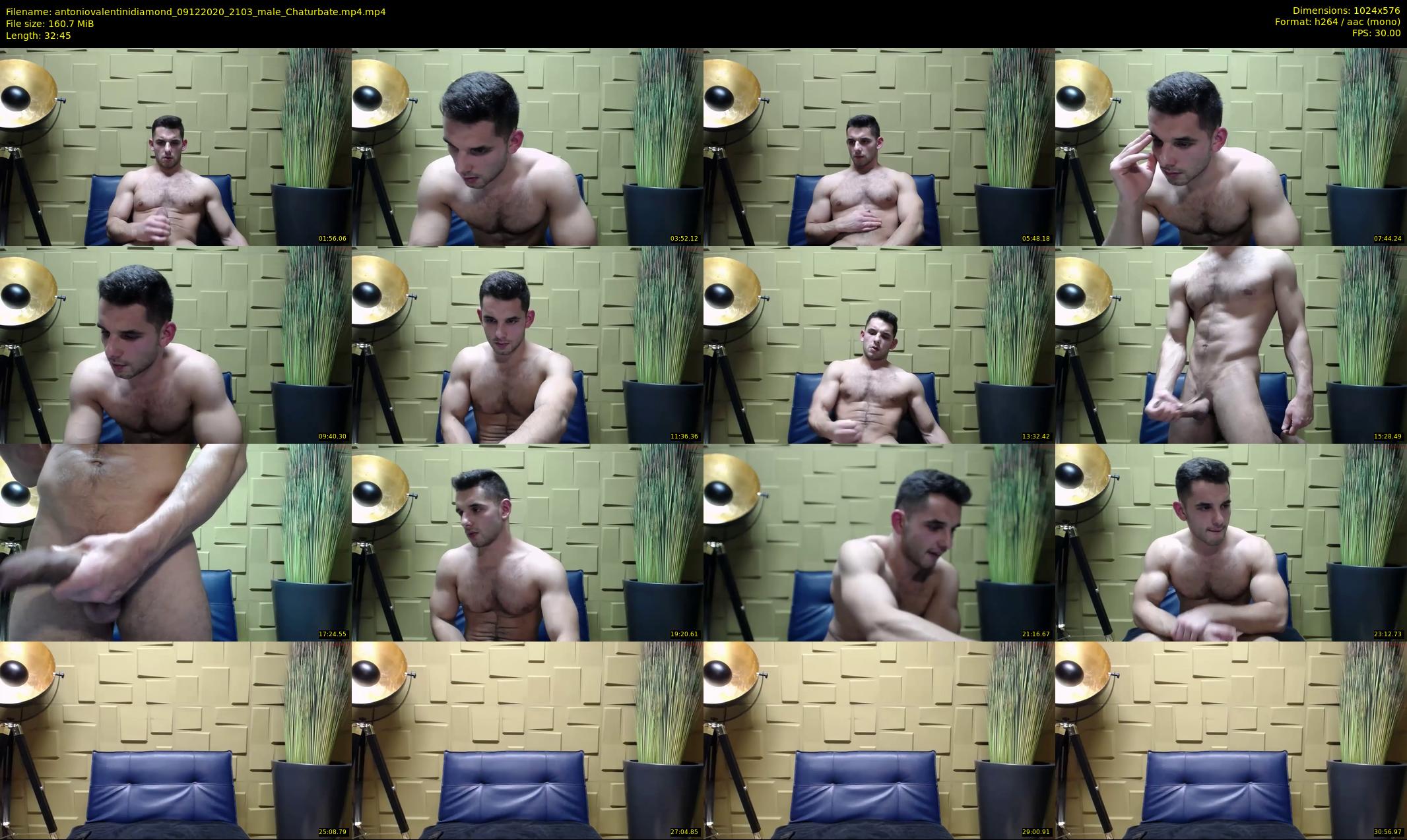 antoniovalentinidiamond — 33 minute Chaturbate male cam show recording, 480p, Dec 9, 2020