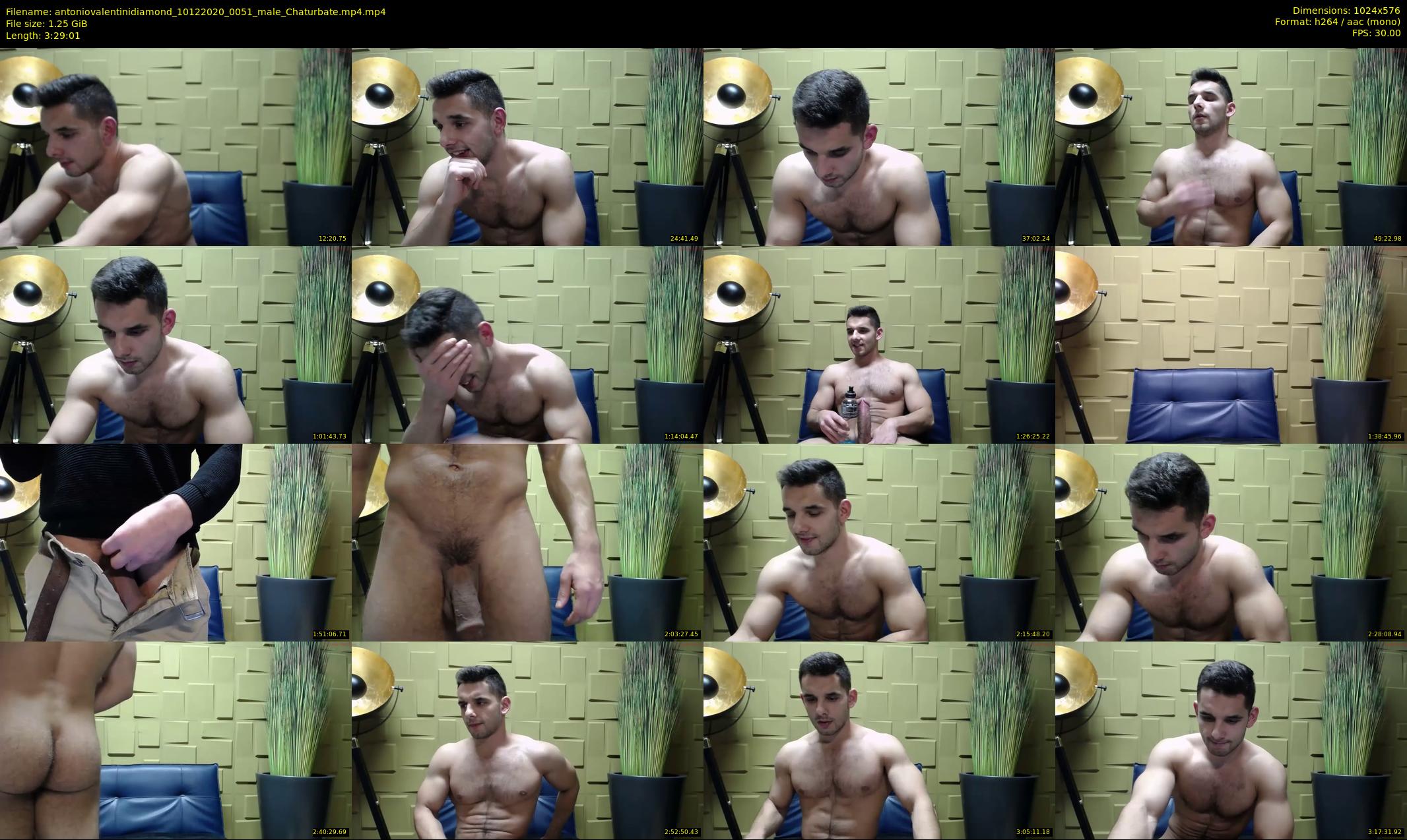 antoniovalentinidiamond — 210 minute Chaturbate male cam show recording, 480p, Dec 10, 2020
