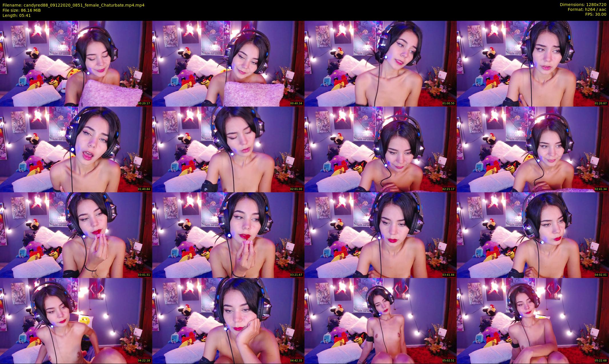 candyred88 — 6 minute Chaturbate female cam show recording, 720p, Dec 9, 2020