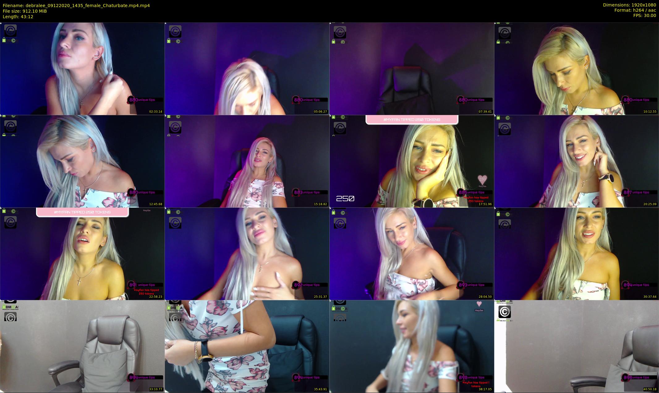 debralee — 44 minute Chaturbate female cam show recording, 1080p, Dec 9, 2020