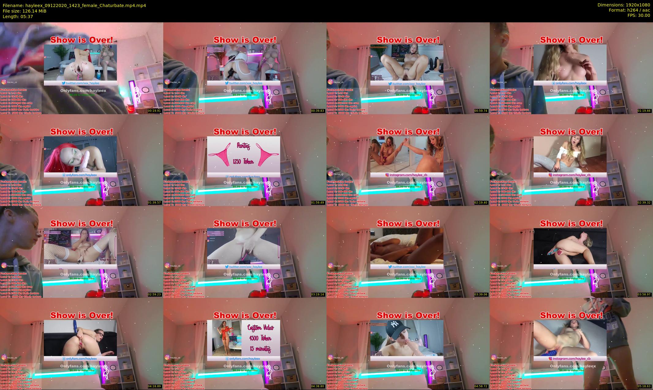 hayleex — 6 minute Chaturbate female cam show recording, 1080p, Dec 9, 2020