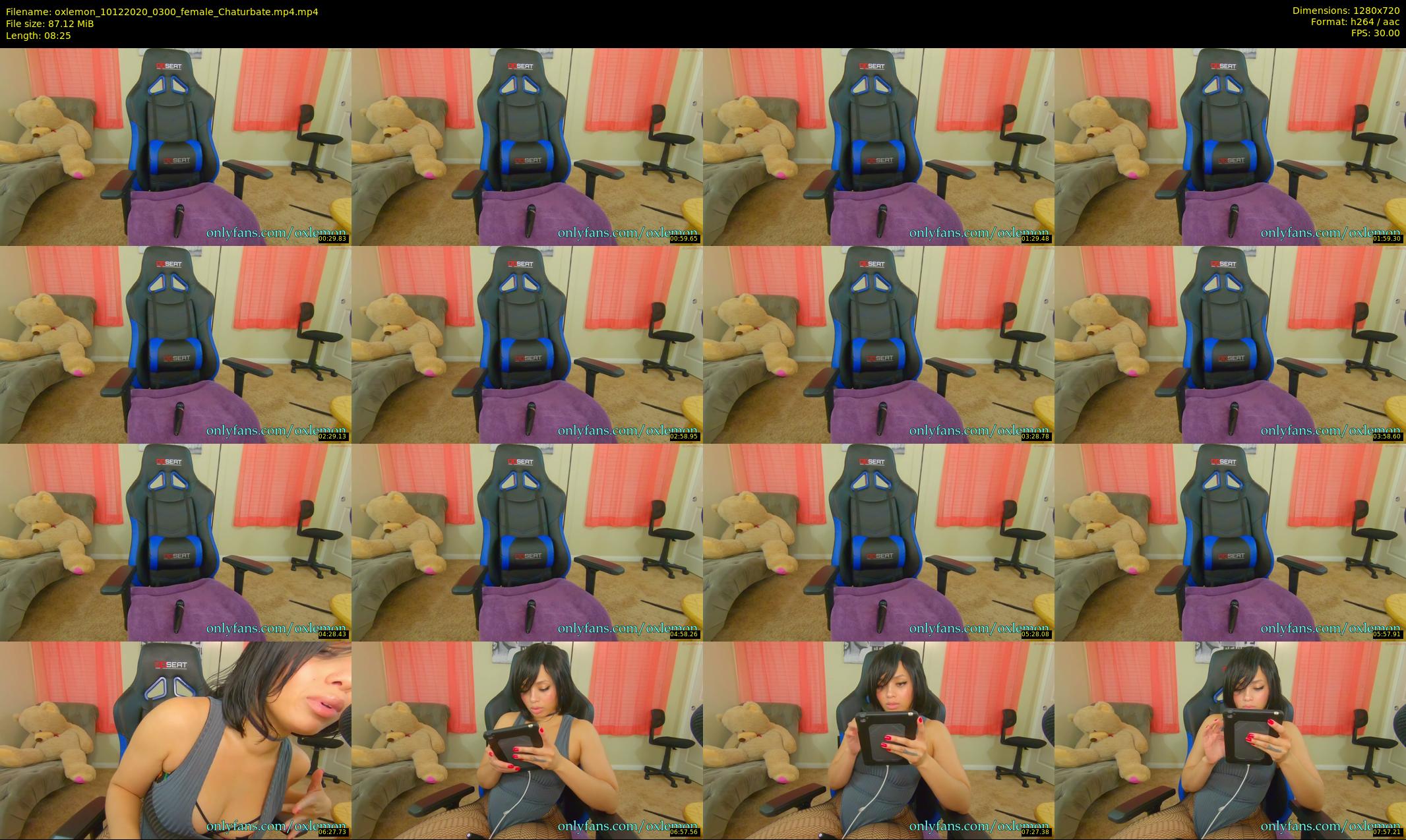 oxlemon — 9 minute Chaturbate female cam show recording, 720p, Dec 10, 2020