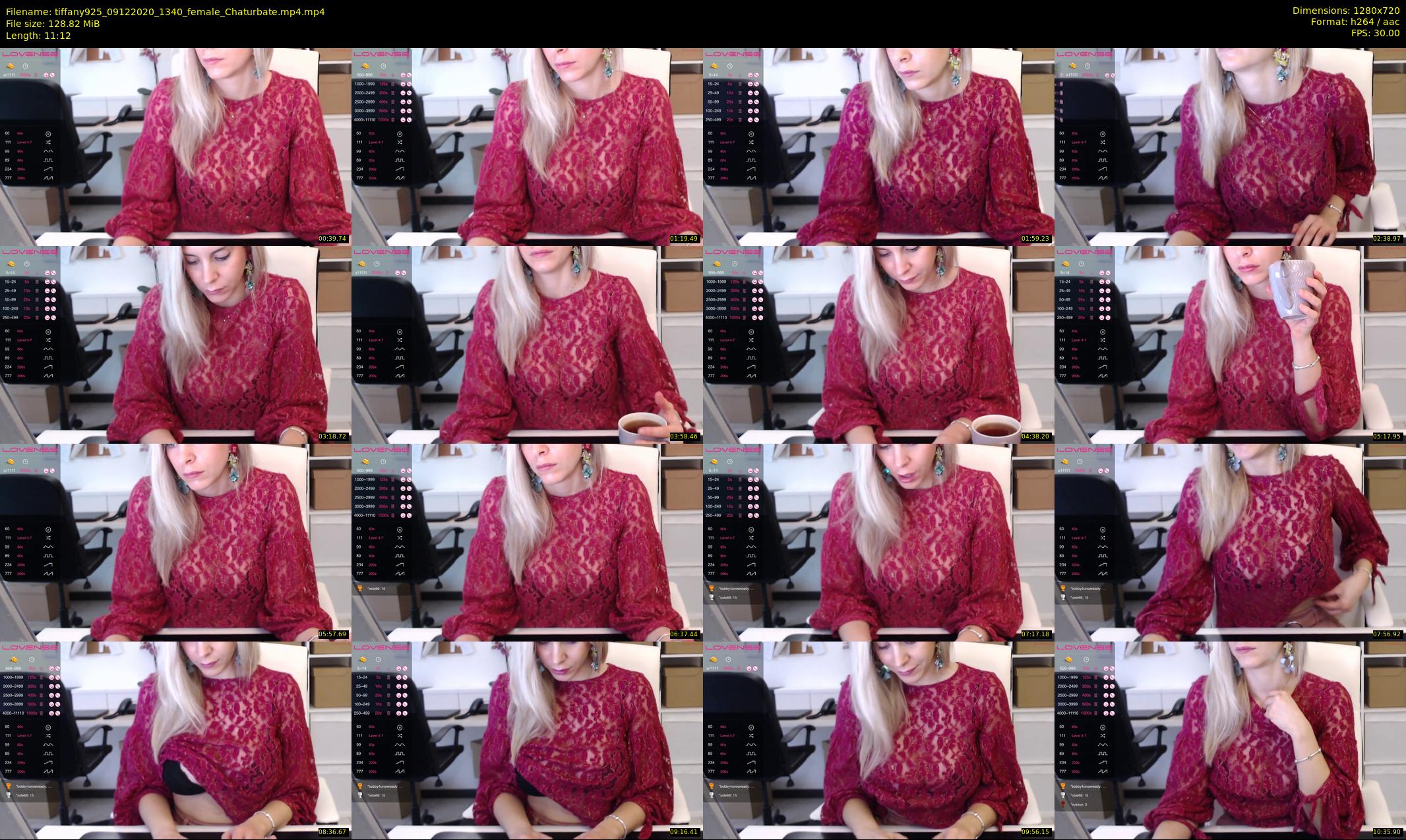 tiffany925 — 12 minute Chaturbate female cam show recording, 720p, Dec 9, 2020