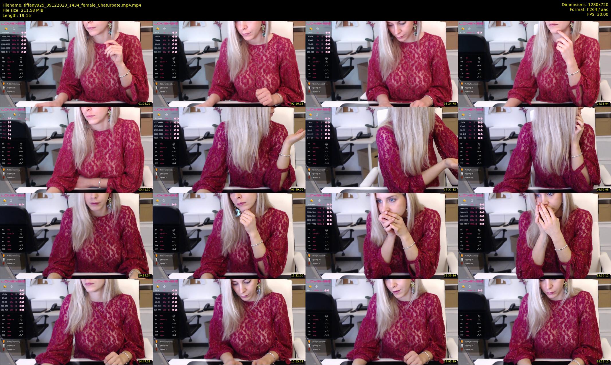 tiffany925 — 20 minute Chaturbate female cam show recording, 720p, Dec 9, 2020