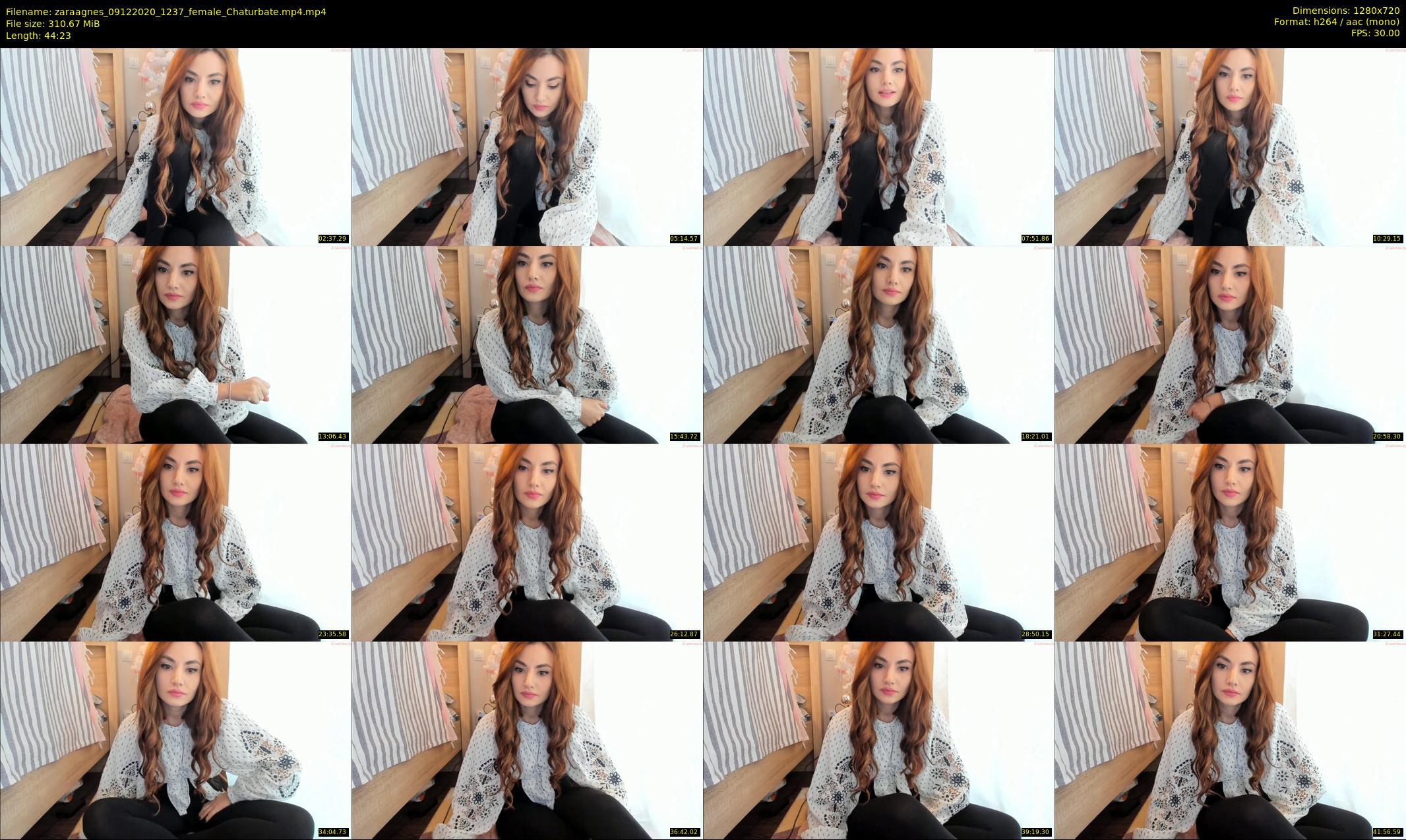 zaraagnes — 45 minute Chaturbate female cam show recording, 720p, Dec 9, 2020
