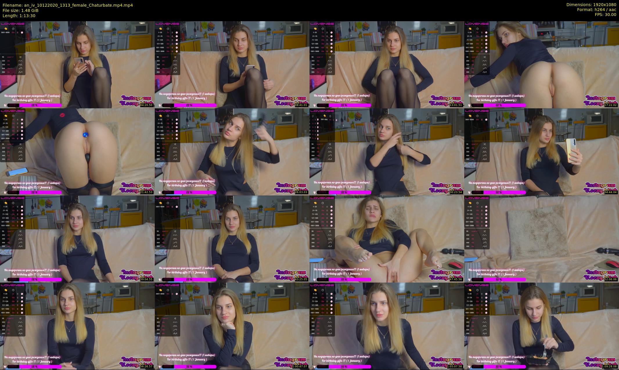 an_iv — 74 minute Chaturbate female cam show recording, 1080p, Dec 10, 2020