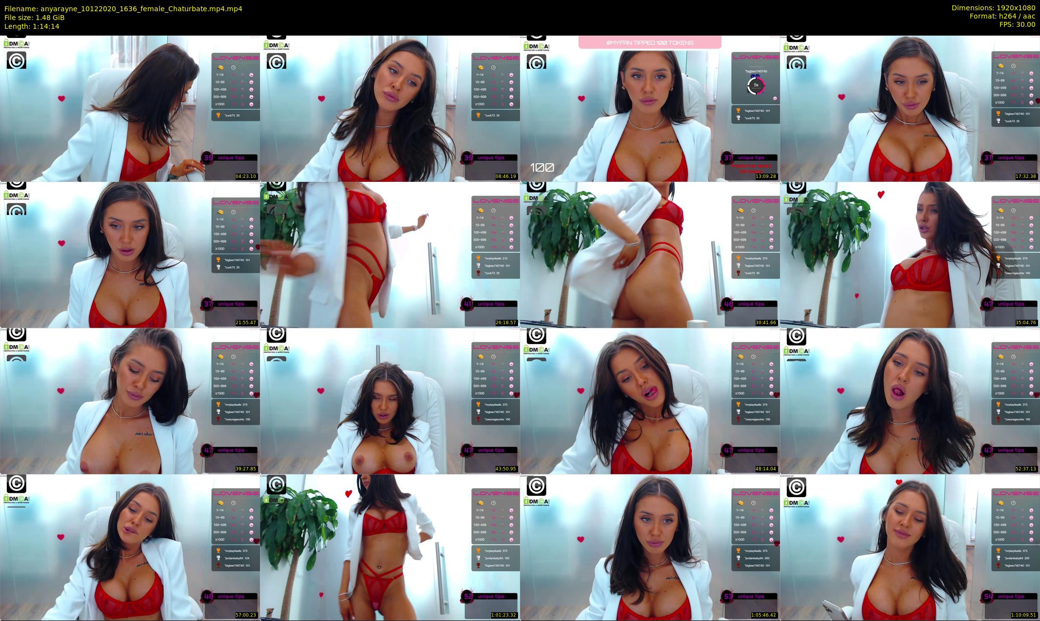 anyarayne — 75 minute Chaturbate female cam show recording, 1080p, Dec 10, 2020
