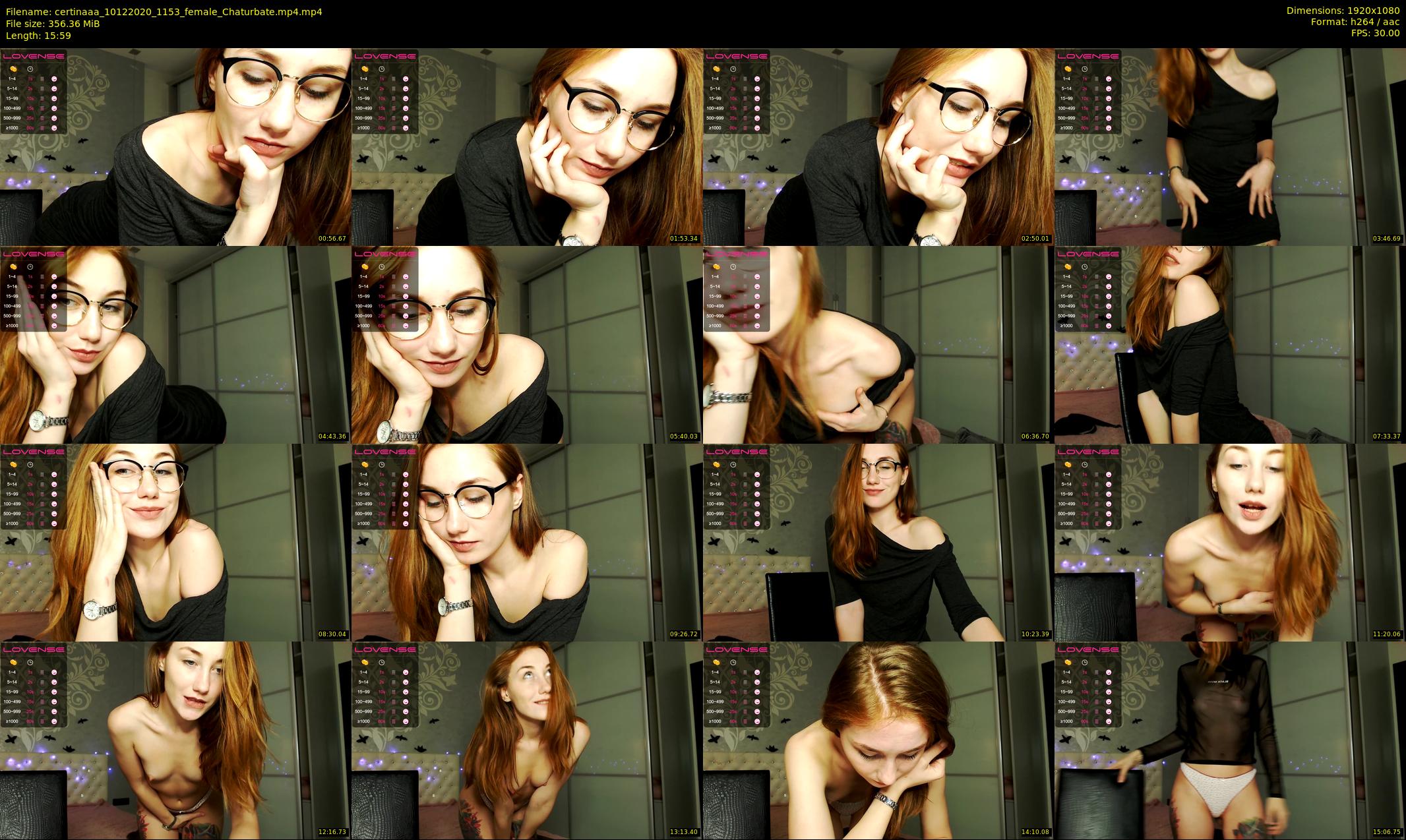 certinaaa — 16 minute Chaturbate female cam show recording, 1080p, Dec 10, 2020