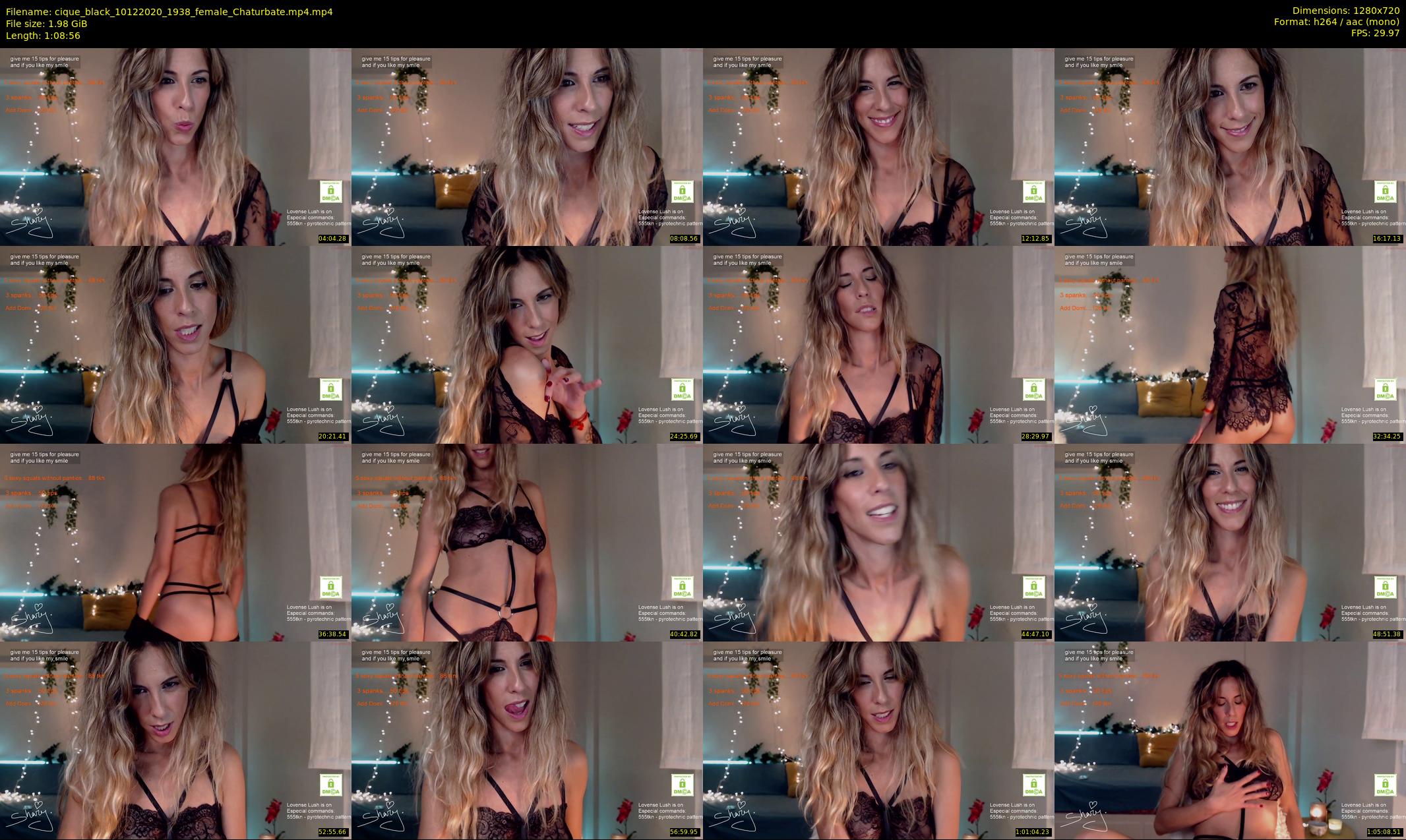 cique_black — 69 minute Chaturbate female cam show recording, 720p, Dec 10, 2020