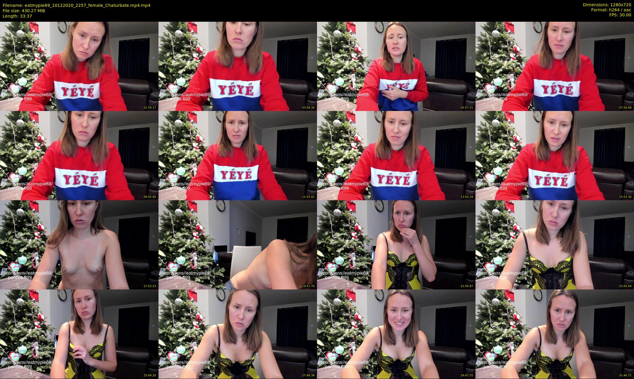 eatmypie69 — 34 minute Chaturbate female cam show recording, 720p, Dec 10, 2020