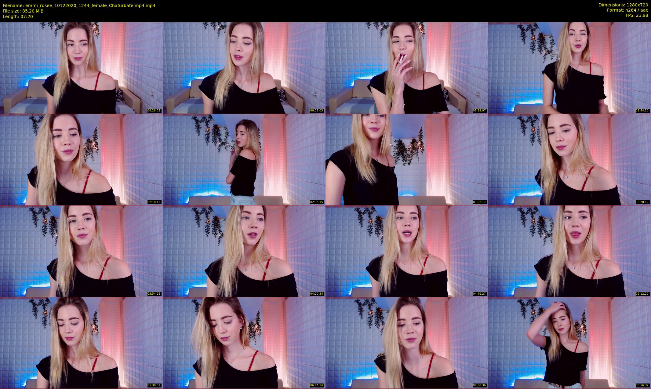 emmi_rosee — 8 minute Chaturbate female cam show recording, 720p, Dec 10, 2020