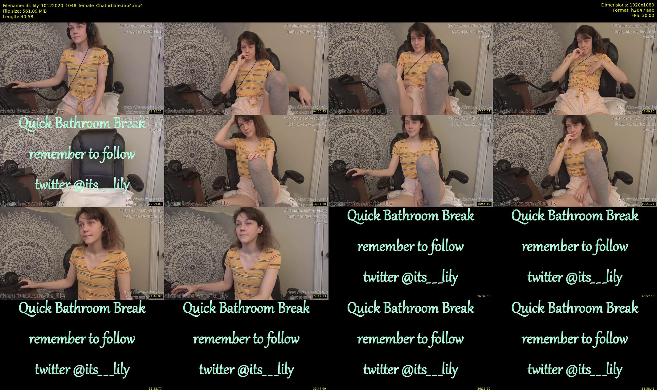 its_lily — 41 minute Chaturbate female cam show recording, 1080p, Dec 10, 2020
