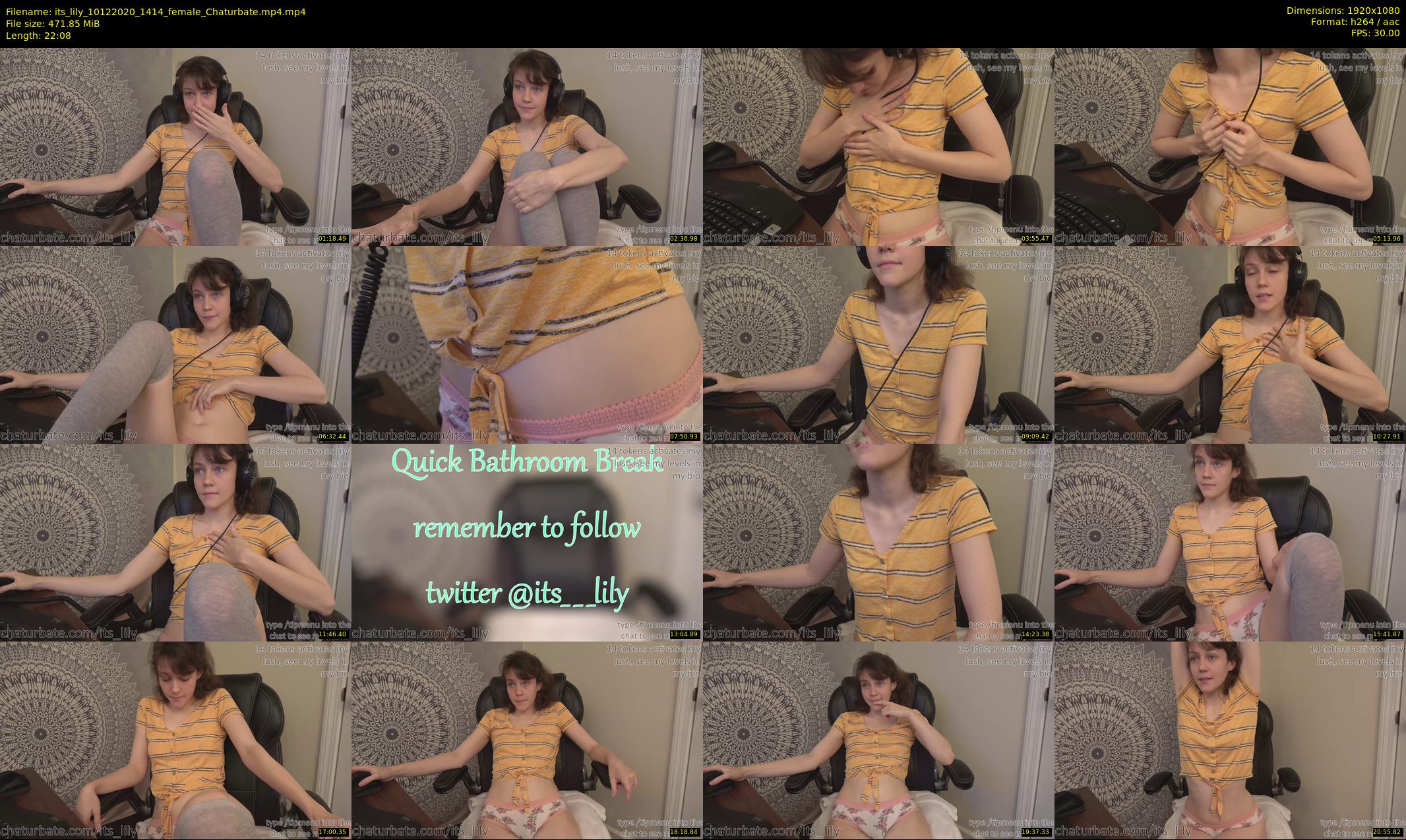 its_lily — 23 minute Chaturbate female cam show recording, 1080p, Dec 10, 2020