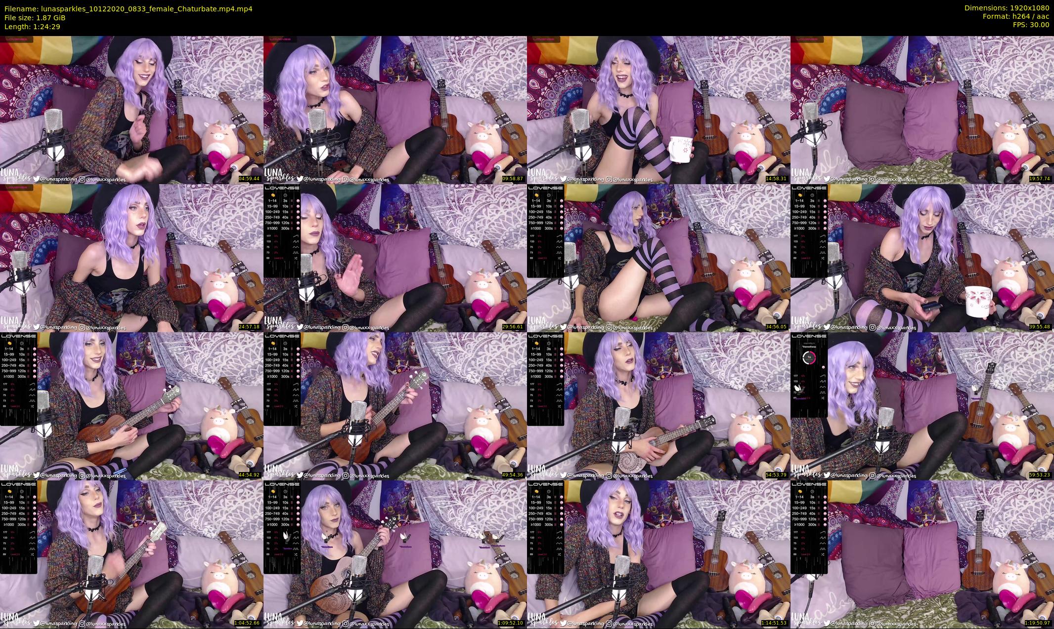 lunasparkles — 85 minute Chaturbate female cam show recording, 1080p, Dec 10, 2020