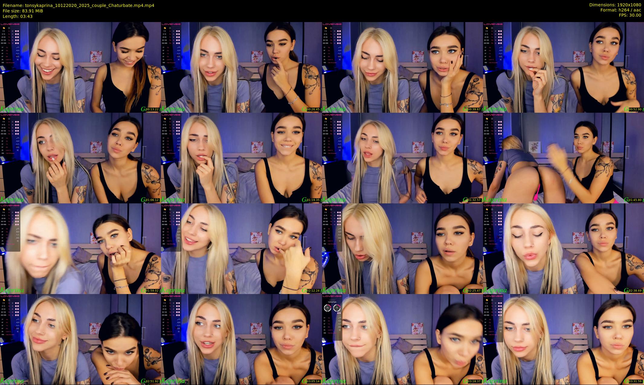 tonsykaprina — 4 minute Chaturbate couple cam show recording, 1080p, Dec 10, 2020