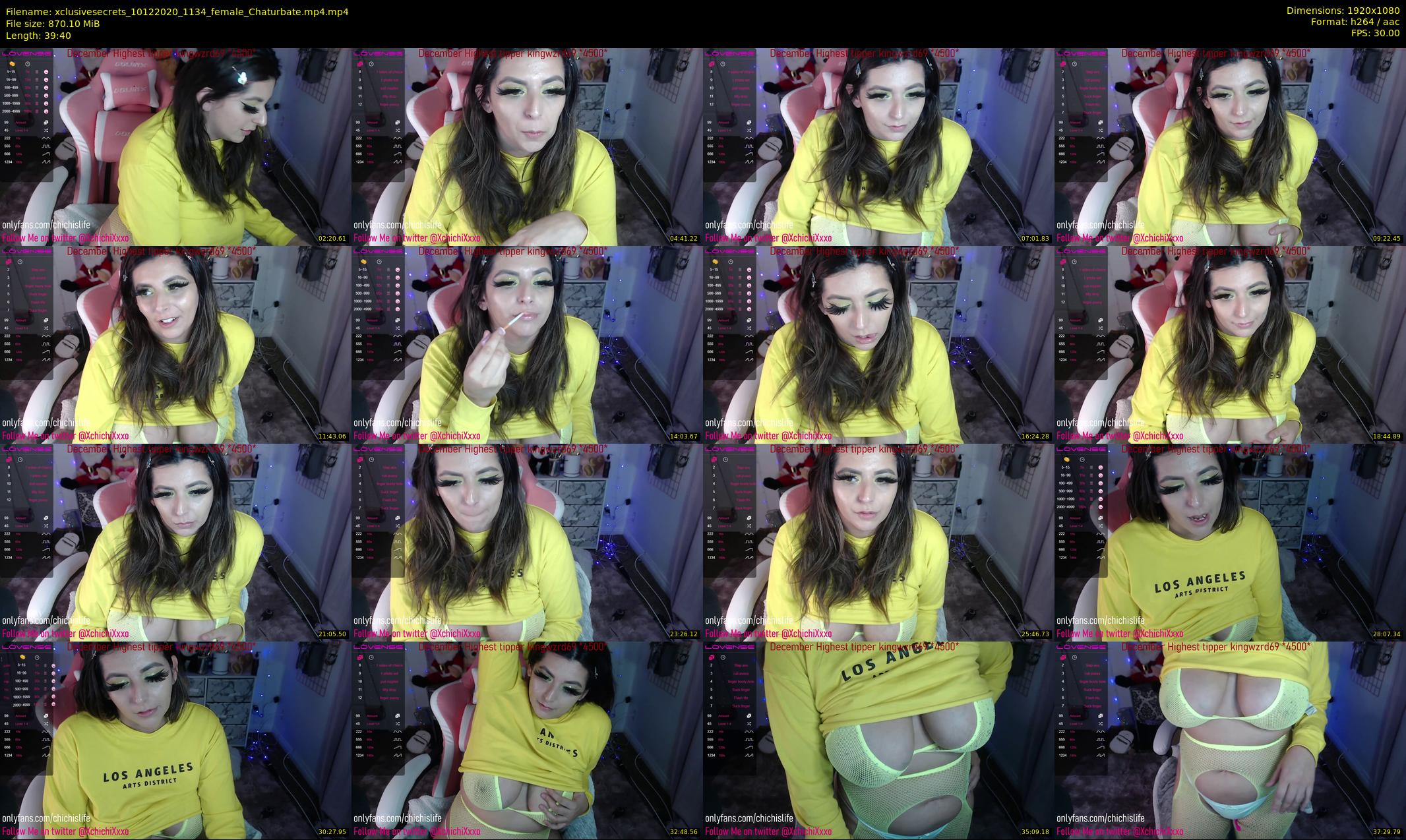 xclusivesecrets — 40 minute Chaturbate female cam show recording, 1080p, Dec 10, 2020