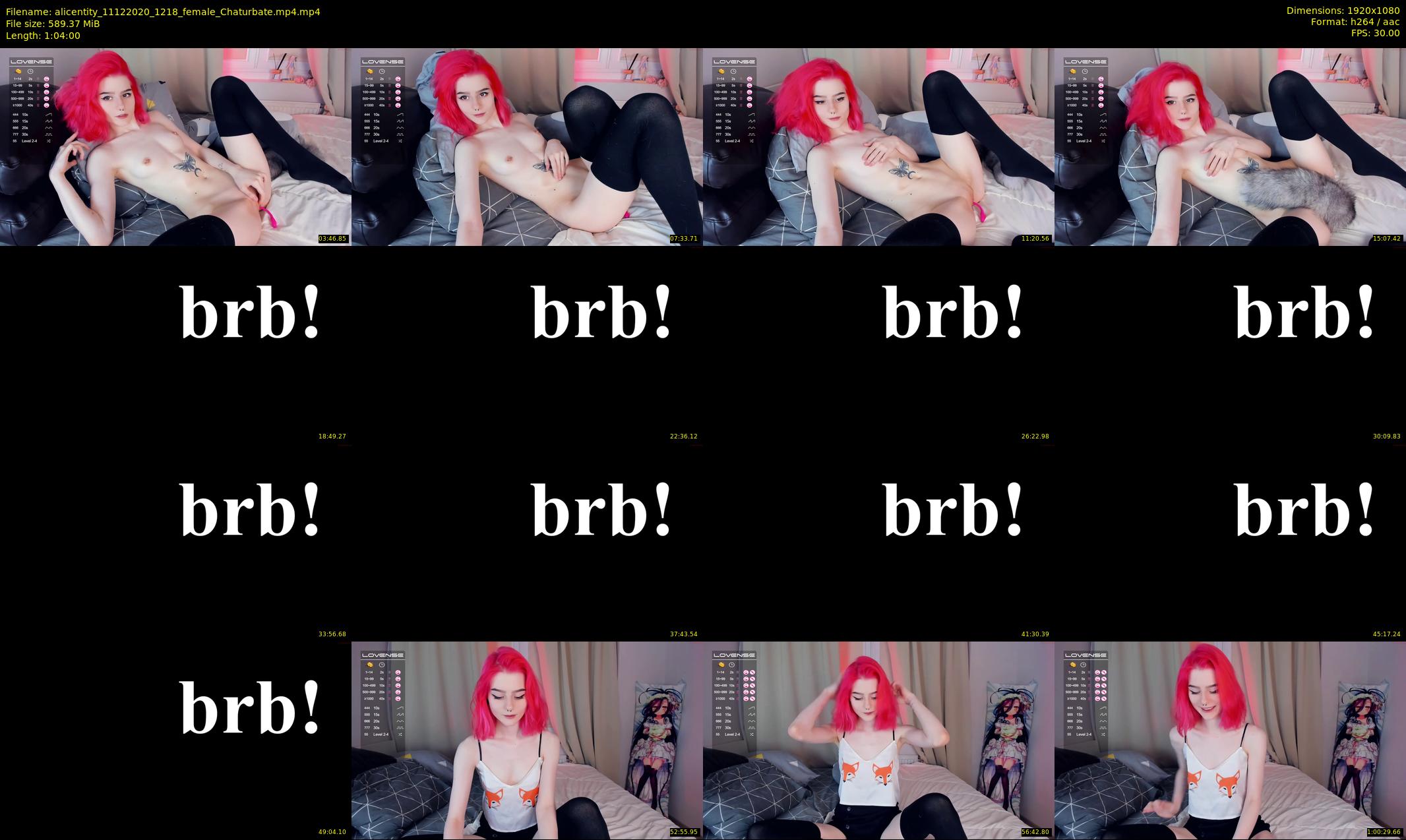alicentity — 64 minute Chaturbate female cam show recording, 1080p, Dec 11, 2020