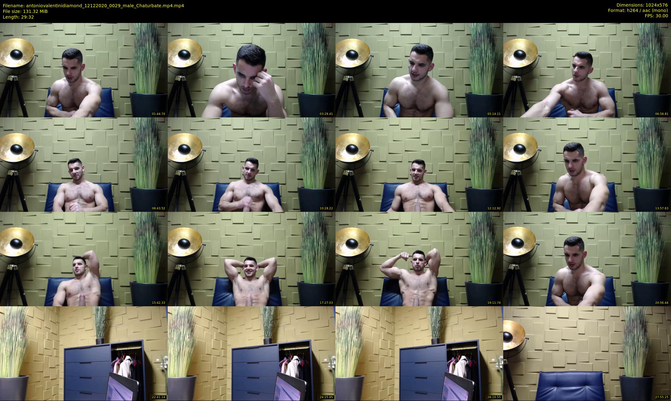 antoniovalentinidiamond — 30 minute Chaturbate male cam show recording, 480p, Dec 12, 2020