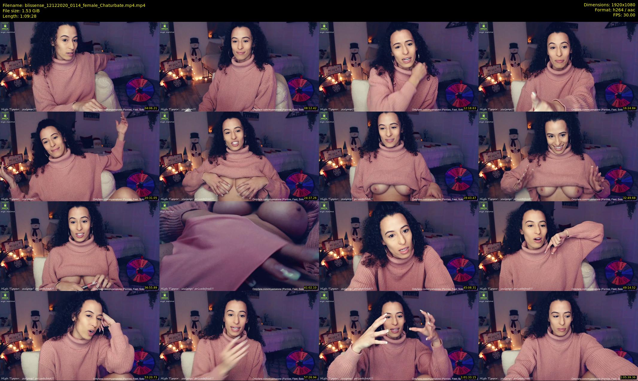blissense — 70 minute Chaturbate female cam show recording, 1080p, Dec 12, 2020