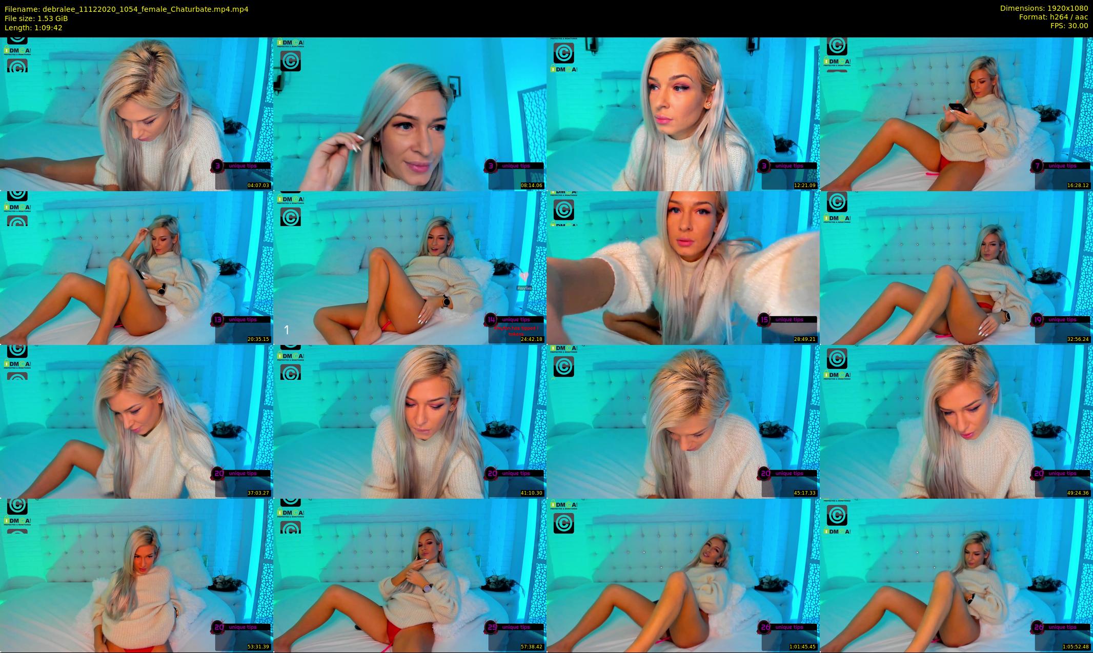 debralee — 70 minute Chaturbate female cam show recording, 1080p, Dec 11, 2020