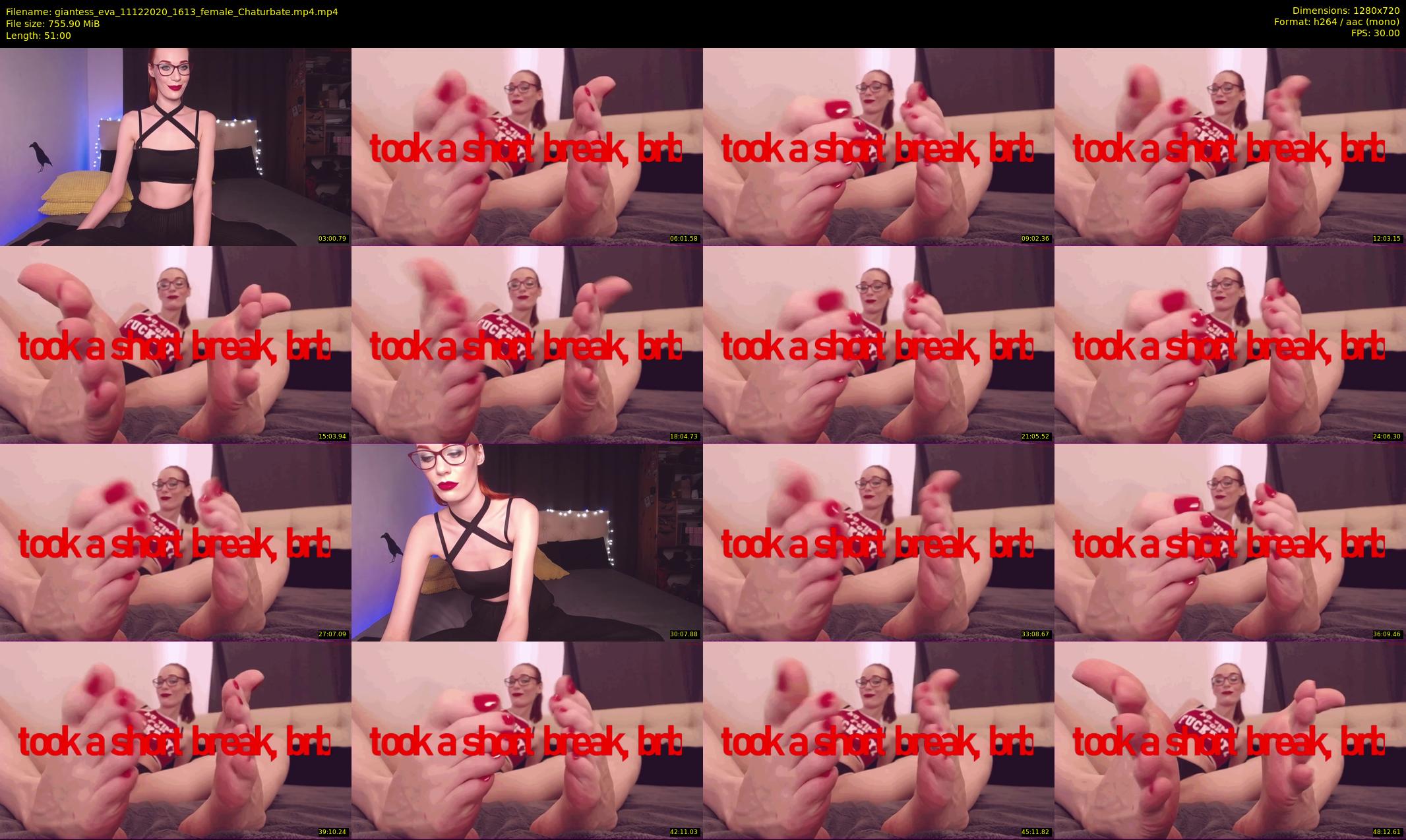giantess_eva — 51 minute Chaturbate female cam show recording, 720p, Dec 11, 2020