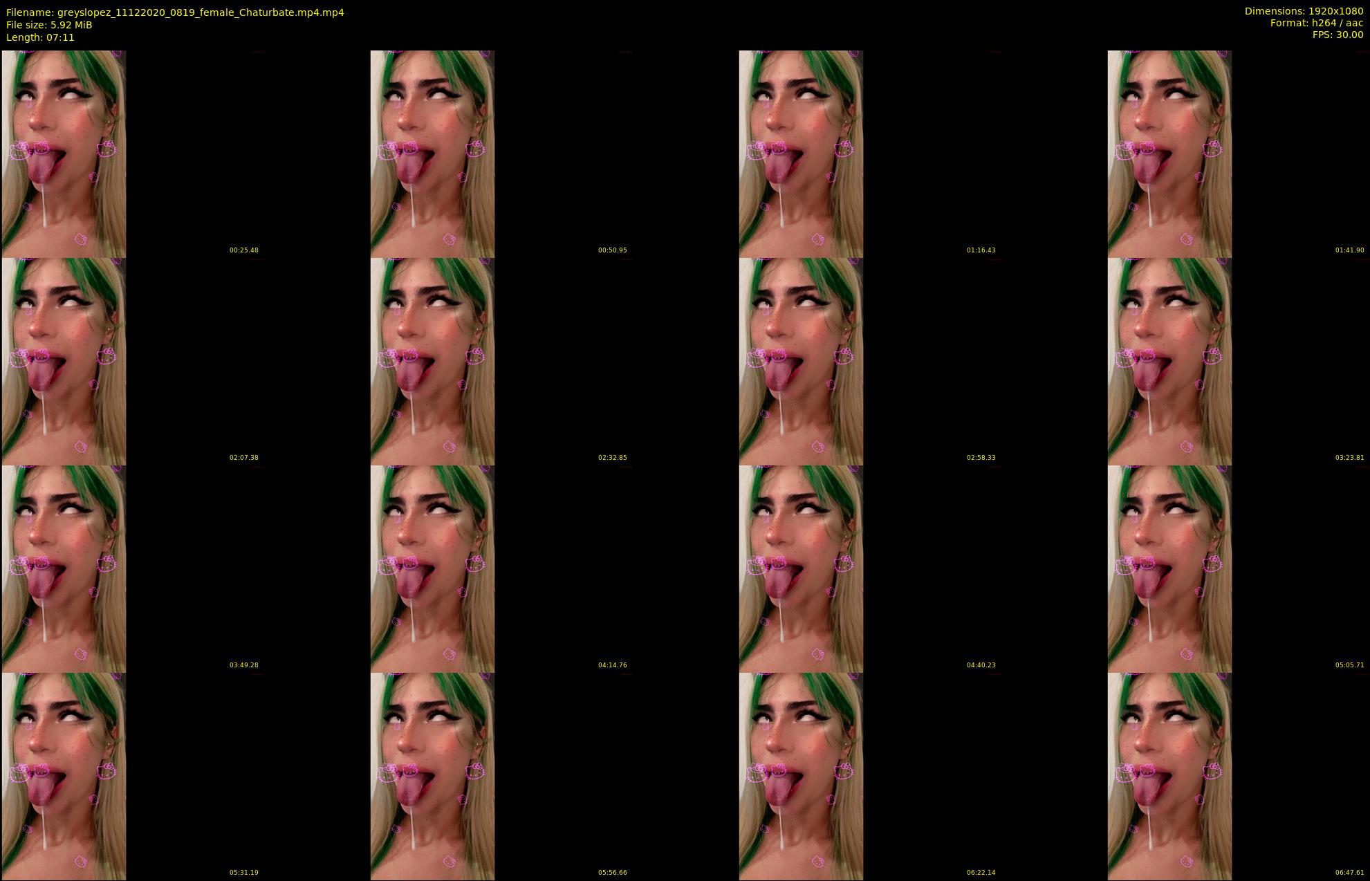 greyslopez — 8 minute Chaturbate female cam show recording, 1080p, Dec 11, 2020