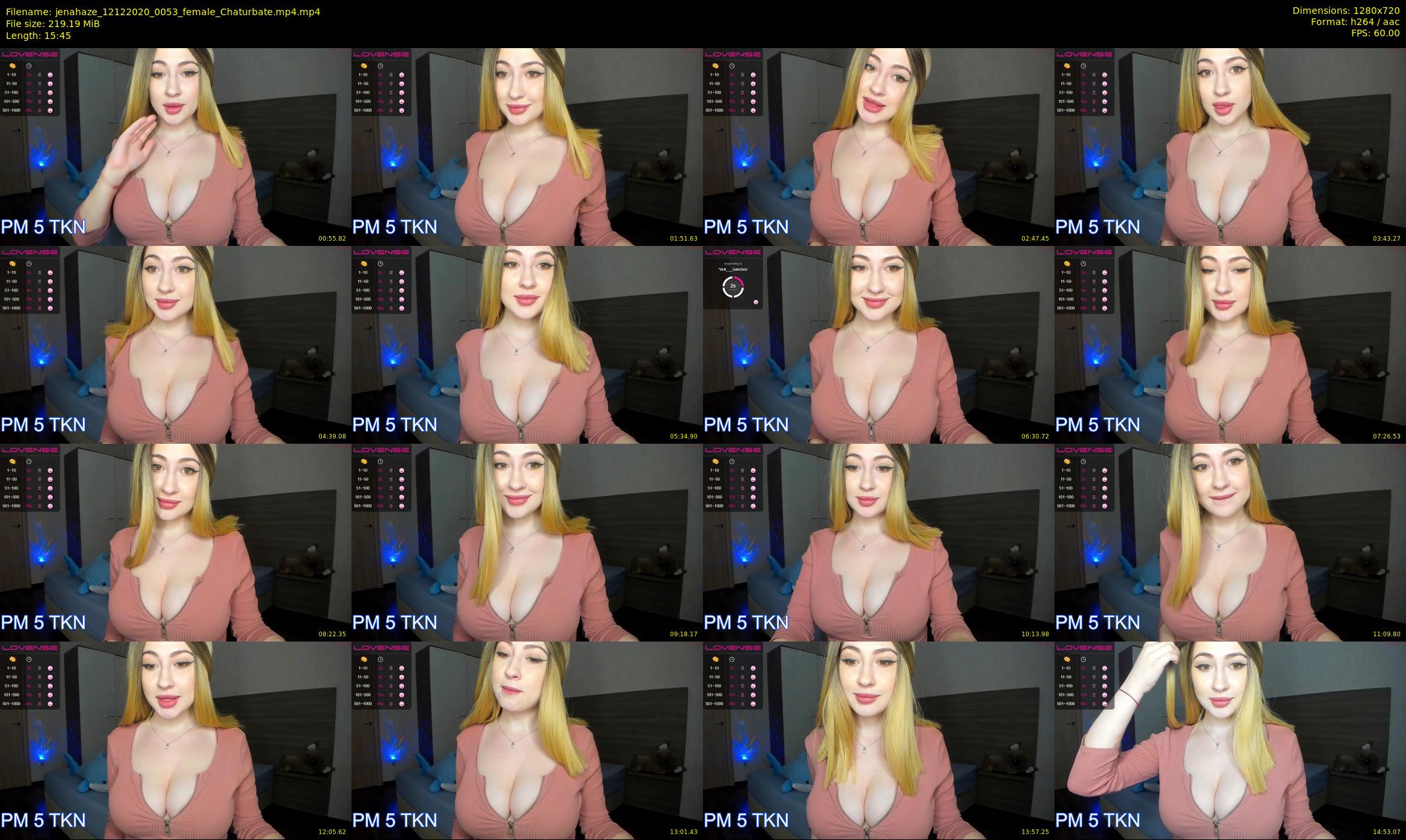 jenahaze — 16 minute Chaturbate female cam show recording, 720p, Dec 12, 2020