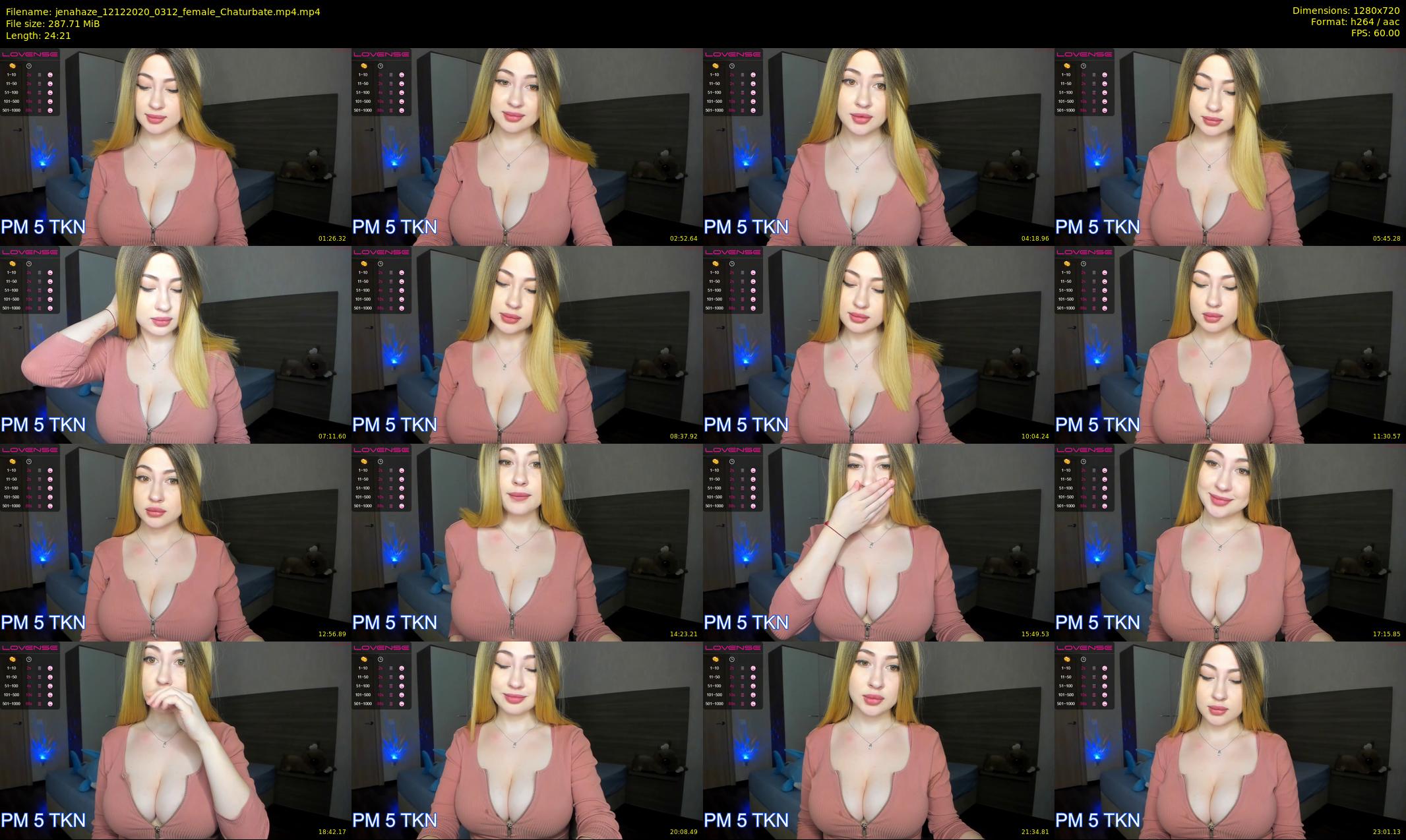 jenahaze — 25 minute Chaturbate female cam show recording, 720p, Dec 12, 2020