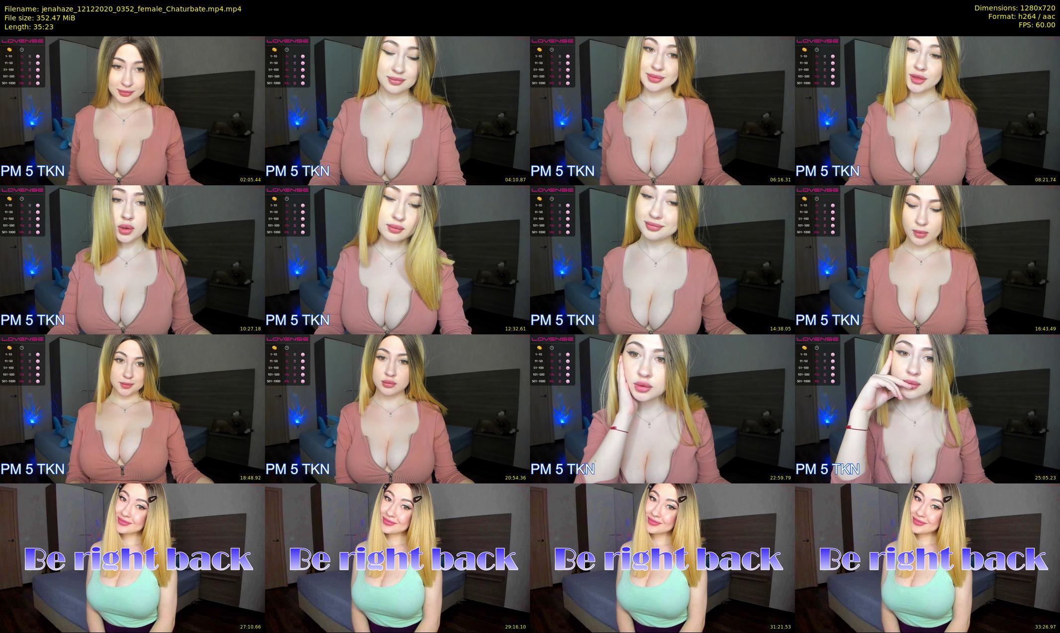 jenahaze — 36 minute Chaturbate female cam show recording, 720p, Dec 12, 2020