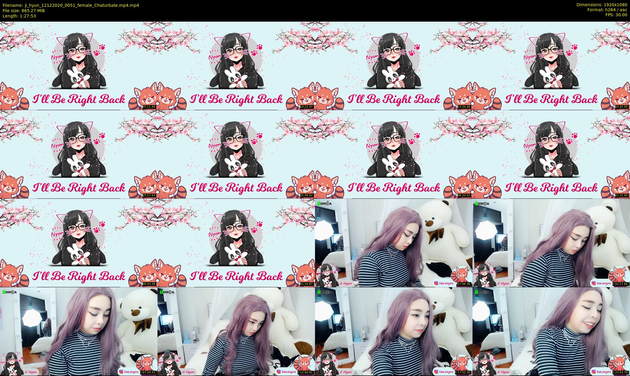 ji_hyun — 88 minute Chaturbate female cam show recording, 1080p, Dec 12, 2020