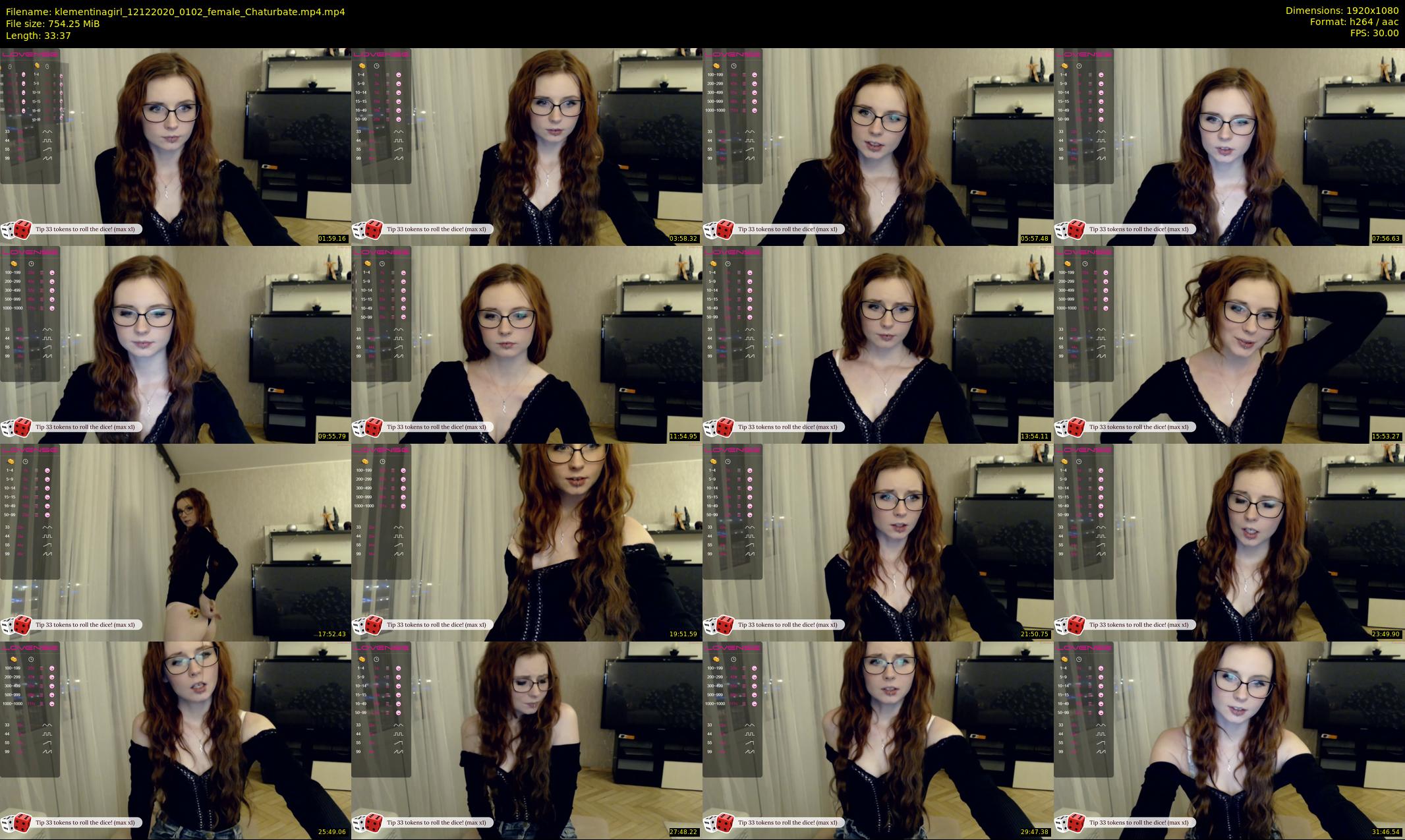klementinagirl — 34 minute Chaturbate female cam show recording, 1080p, Dec 12, 2020