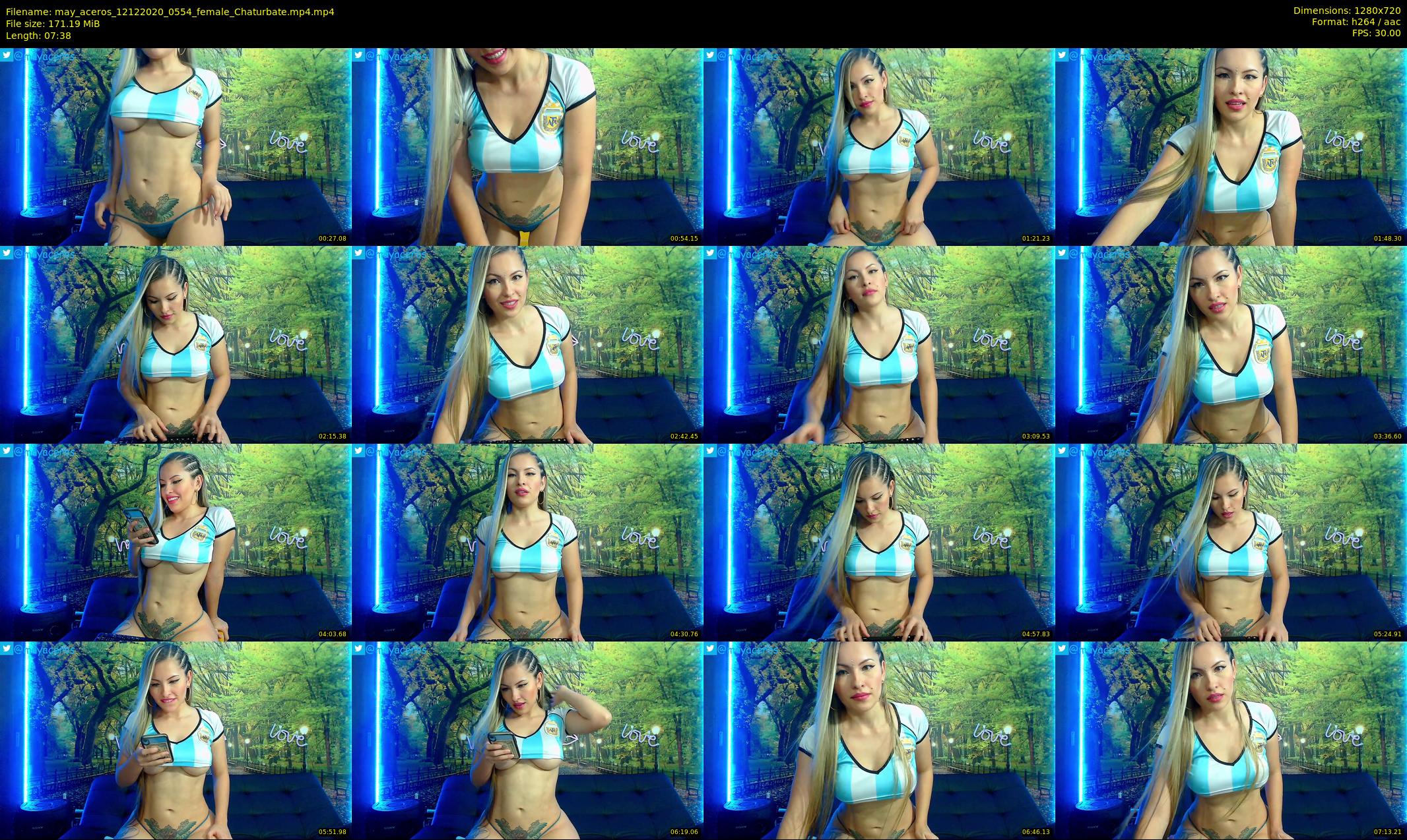 may_aceros — 8 minute Chaturbate female cam show recording, 720p, Dec 12, 2020