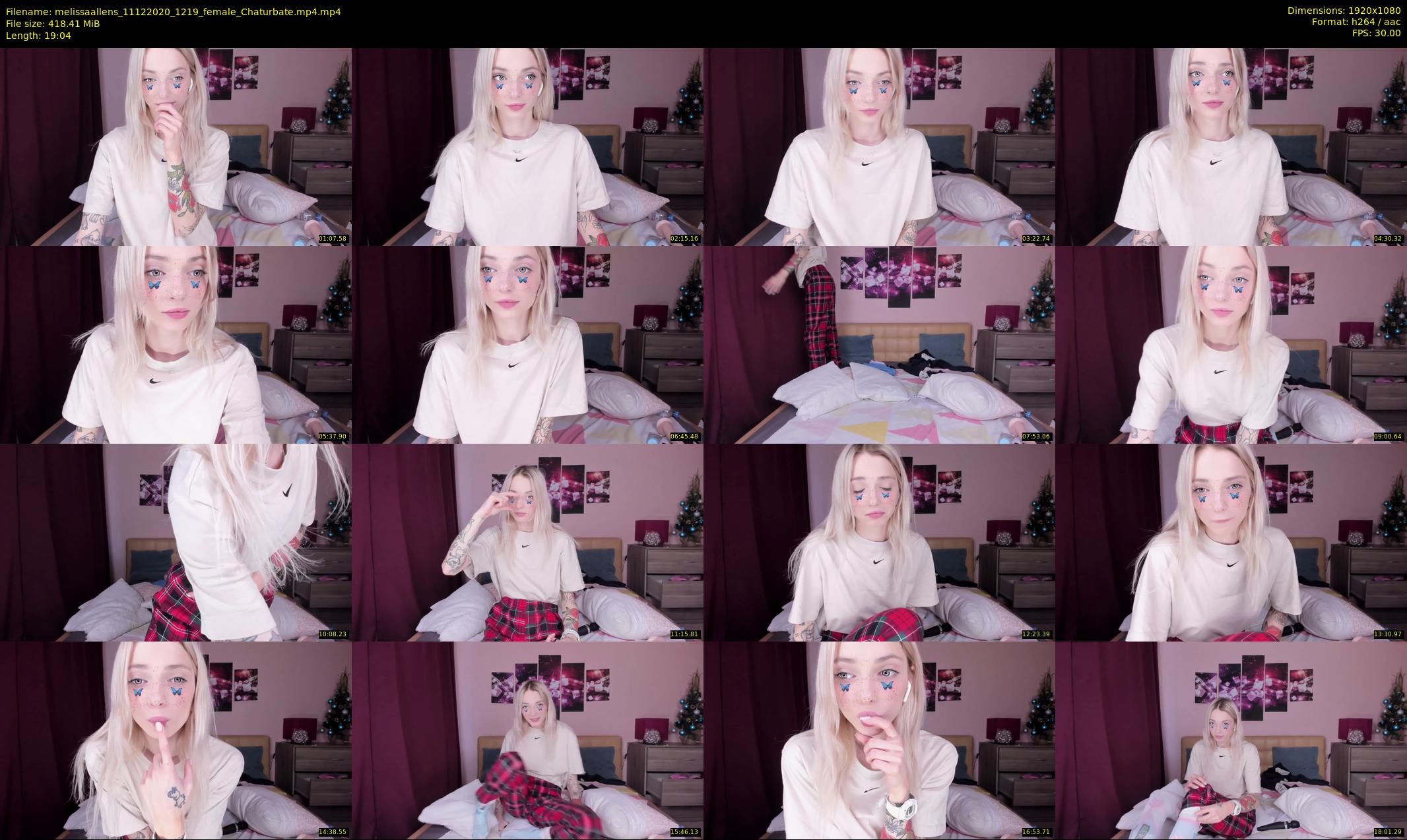 melissaallens — 20 minute Chaturbate female cam show recording, 1080p, Dec 11, 2020