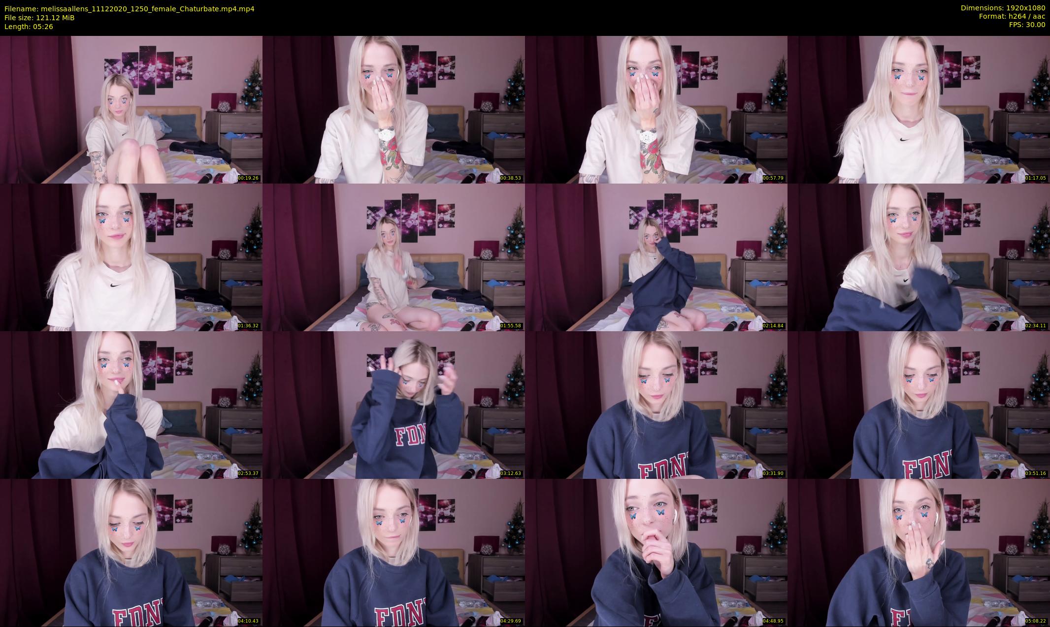 melissaallens — 6 minute Chaturbate female cam show recording, 1080p, Dec 11, 2020