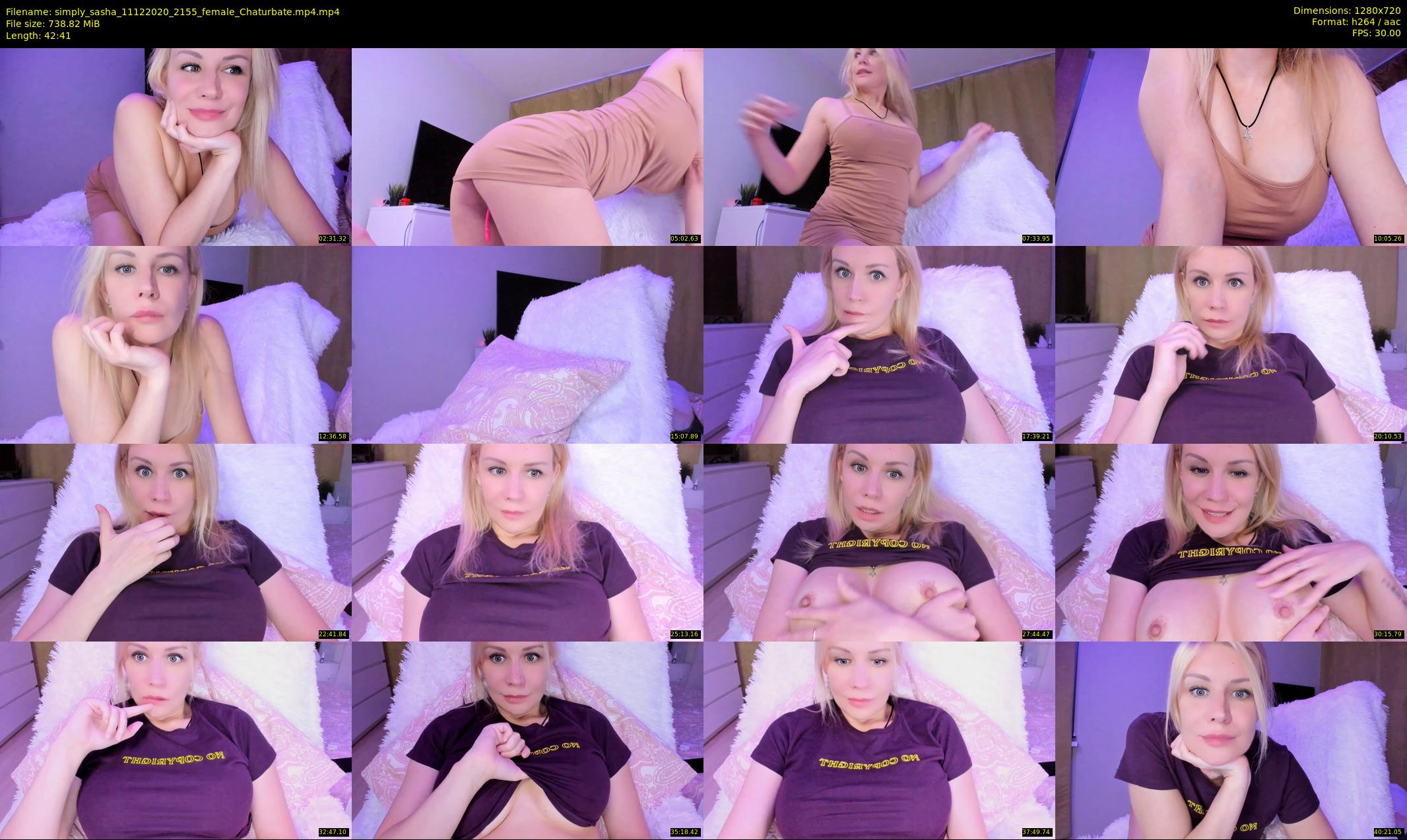 simply_sasha — 43 minute Chaturbate female cam show recording, 720p, Dec 11, 2020