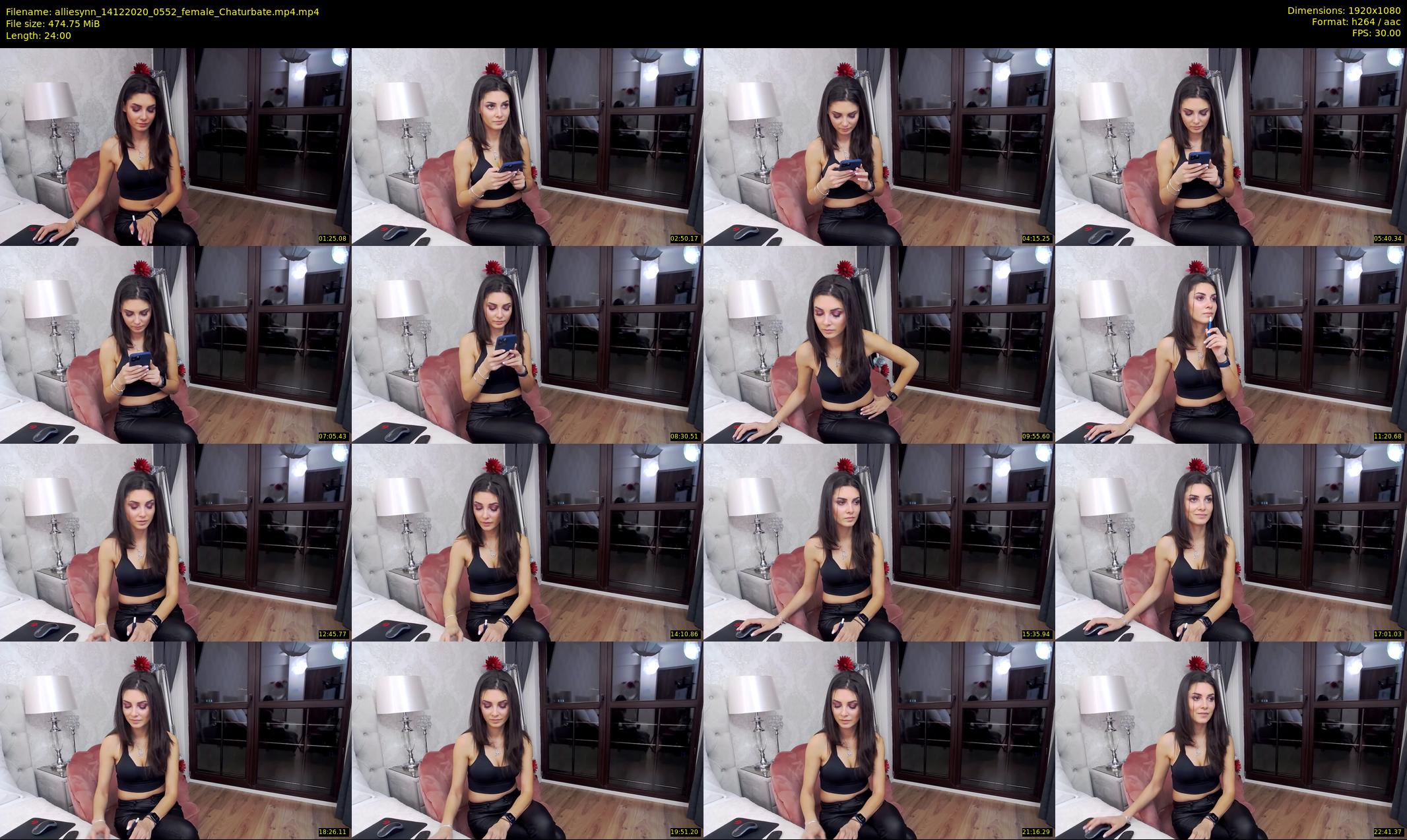 alliesynn — 24 minute Chaturbate female cam show recording, 1080p, Dec 14, 2020