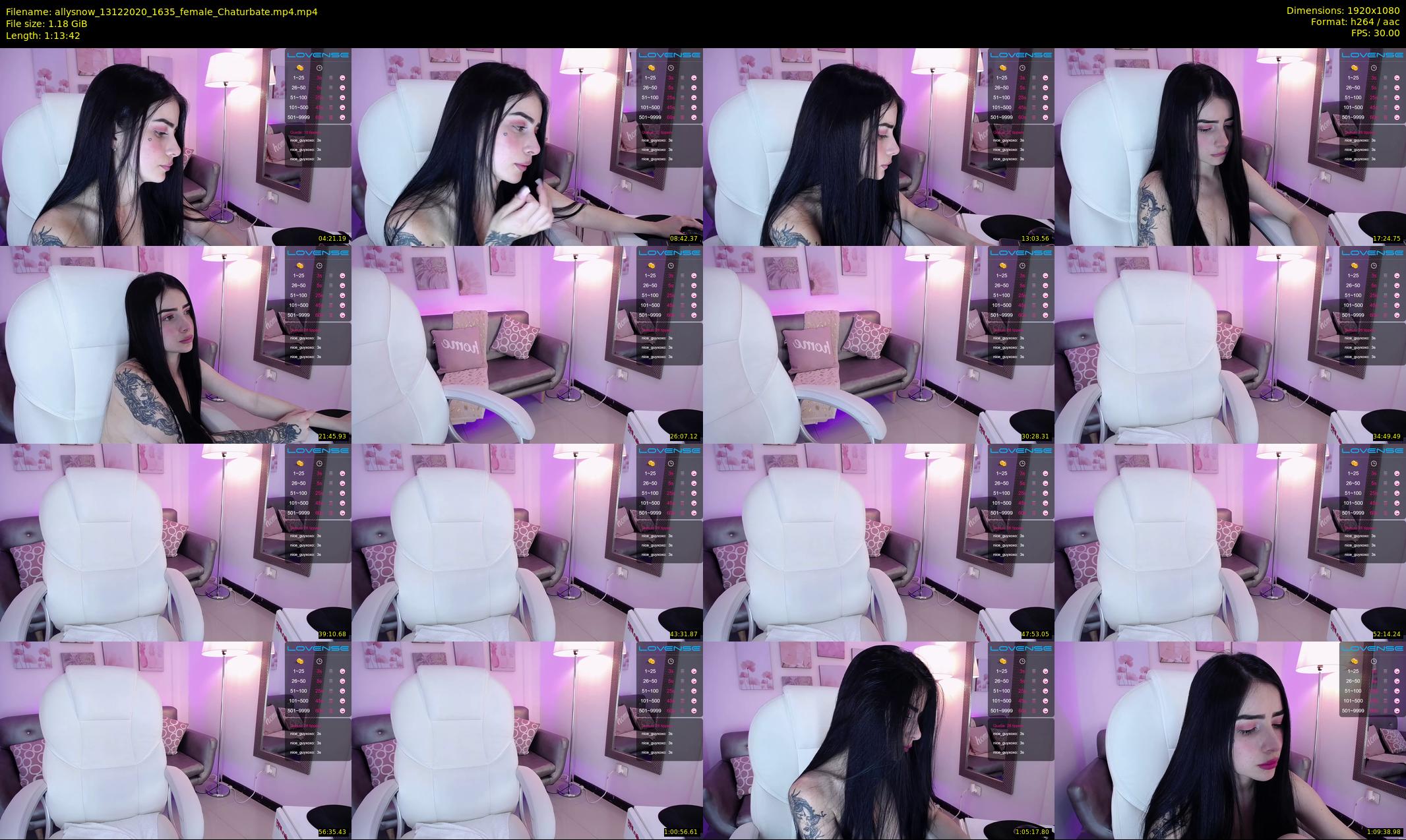 allysnow — 74 minute Chaturbate female cam show recording, 1080p, Dec 13, 2020