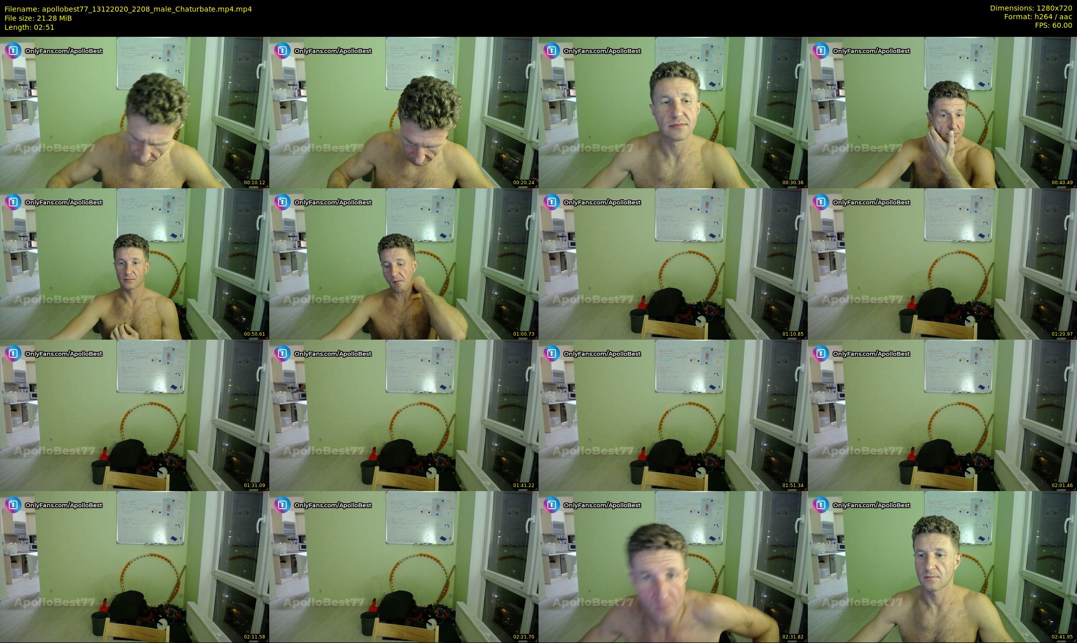 apollobest77 — 3 minute Chaturbate male cam show recording, 720p, Dec 13, 2020