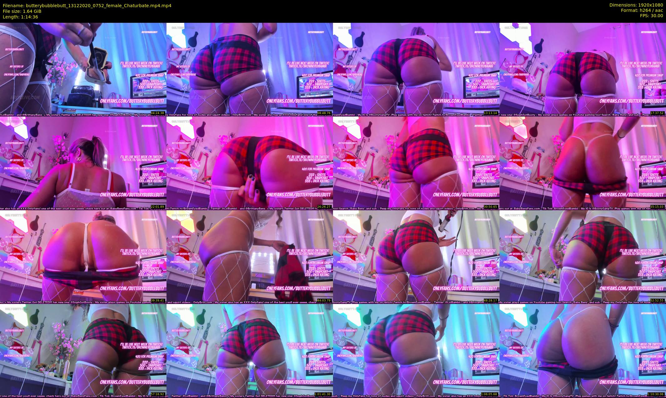 butterybubblebutt — 75 minute Chaturbate couple cam show recording, 1080p, Dec 13, 2020