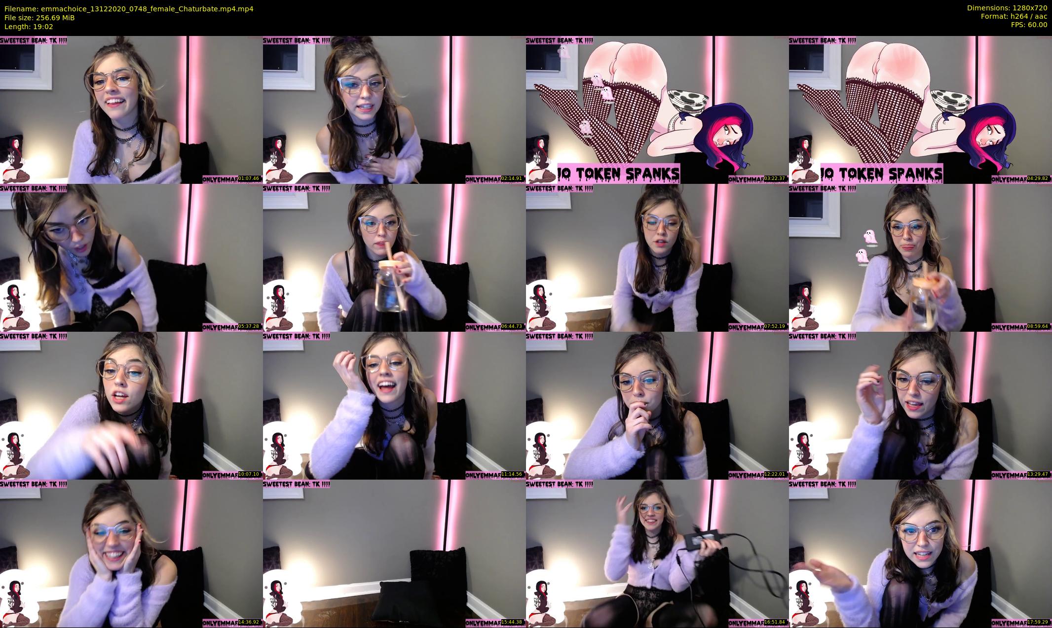 emmachoice — 20 minute Chaturbate female cam show recording, 720p, Dec 13, 2020