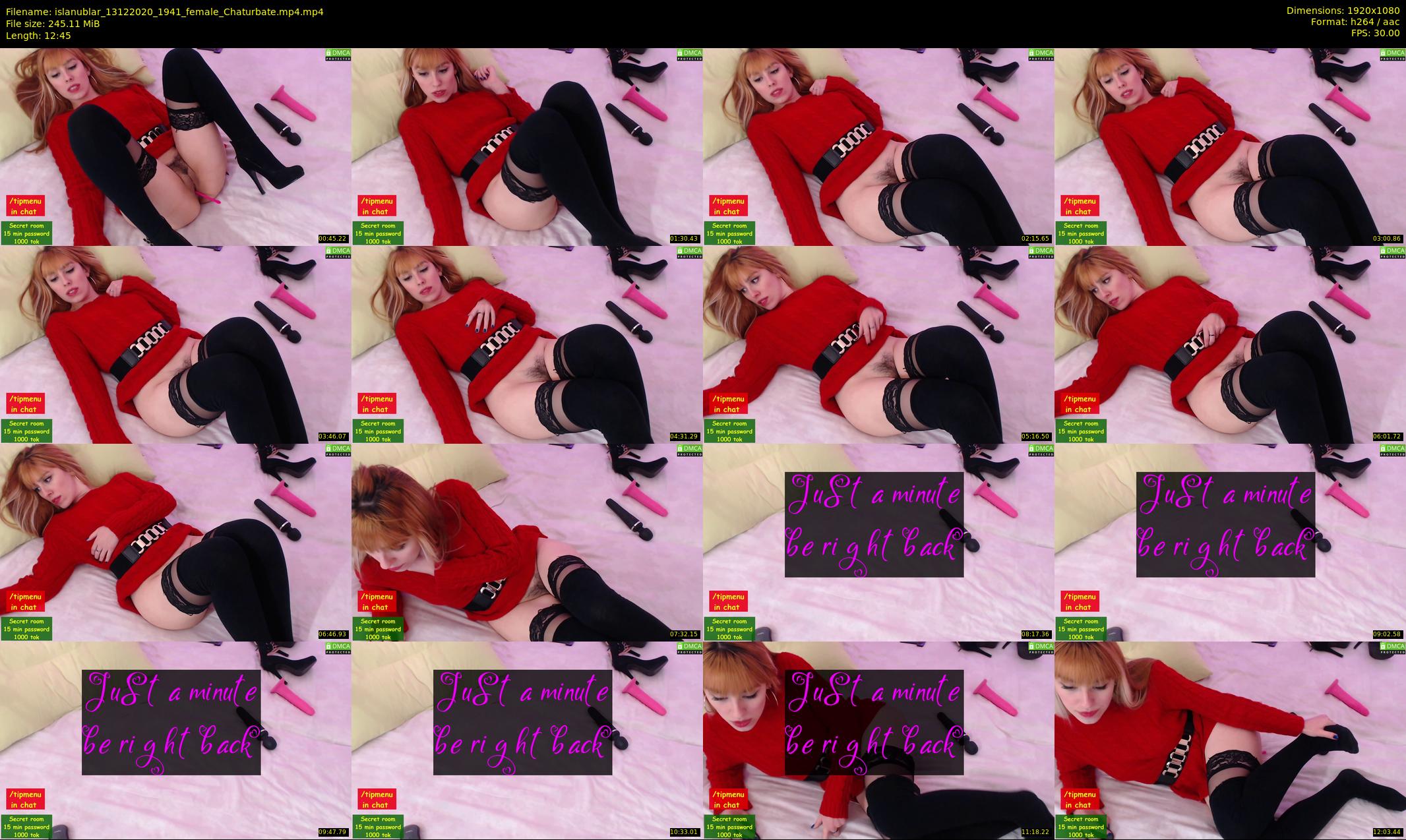 islanublar — 13 minute Chaturbate female cam show recording, 1080p, Dec 13, 2020