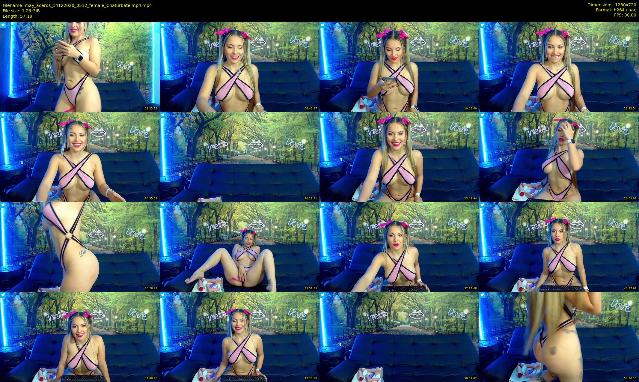 may_aceros — 58 minute Chaturbate female cam show recording, 720p, Dec 14, 2020