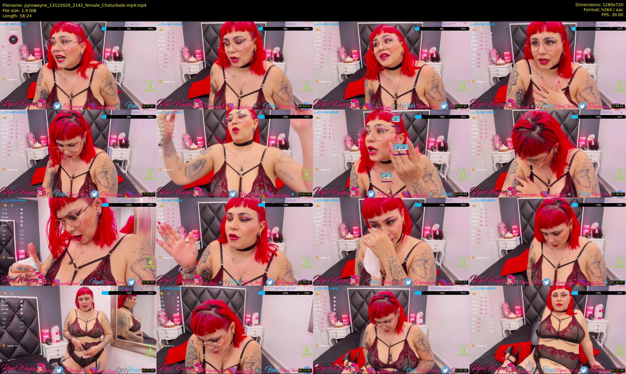 pyrowayne — 59 minute Chaturbate female cam show recording, 720p, Dec 13, 2020