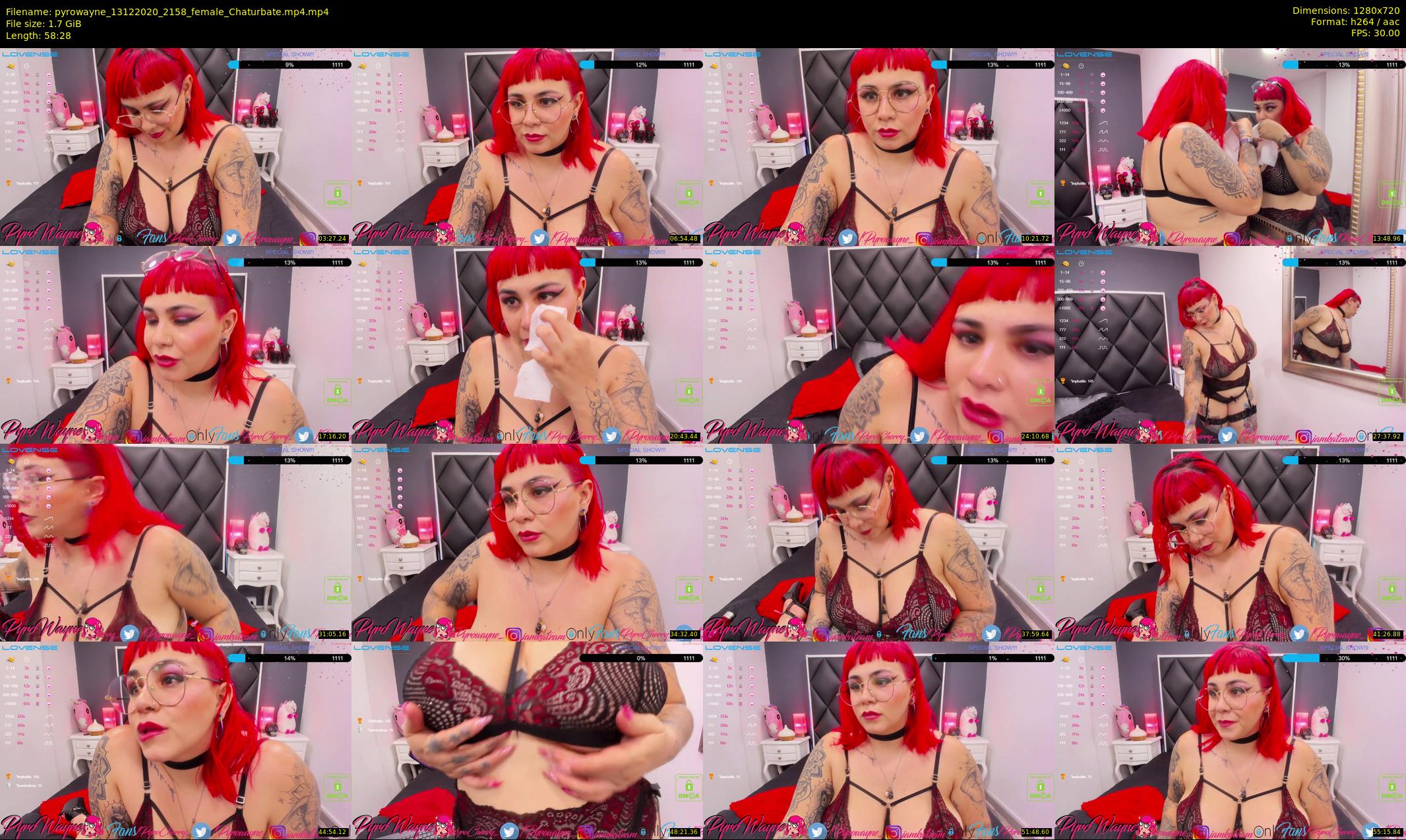 pyrowayne — 59 minute Chaturbate female cam show recording, 720p, Dec 13, 2020