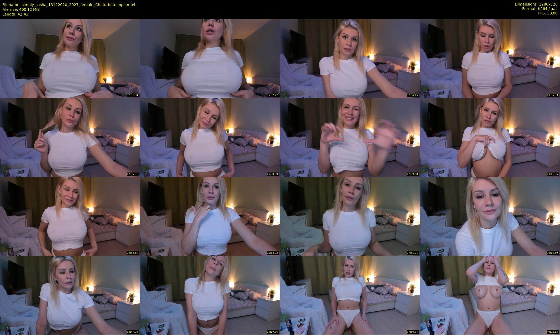 simply_sasha — 43 minute Chaturbate female cam show recording, 720p, Dec 13, 2020